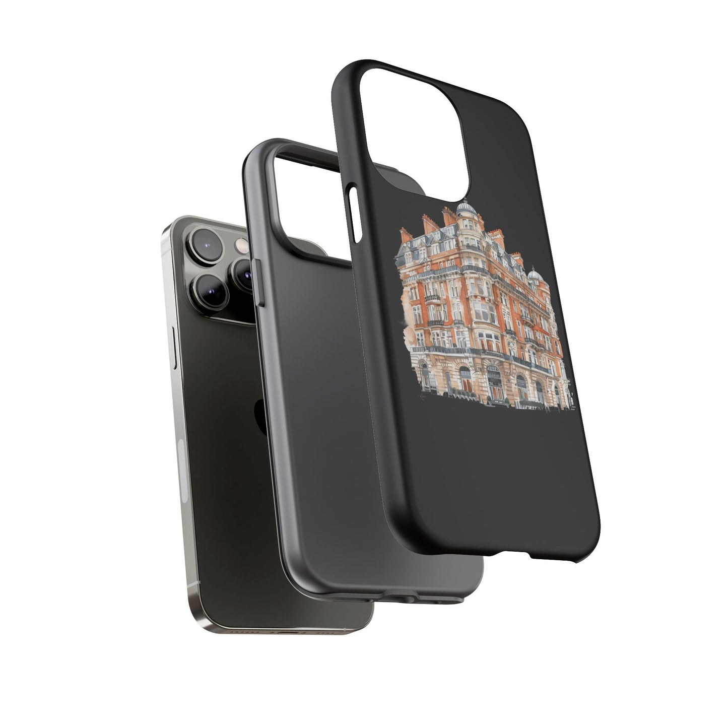 Cityscape Phone Case, Tough Phone Cover, Urban Art Case, Vintage Architecture Design, Gift for Travelers, Stylish Phone Accessory