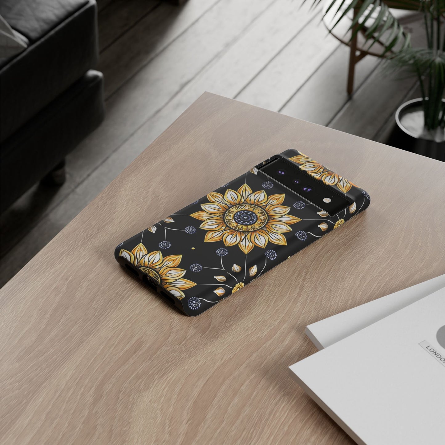 Floral Phone Case with Mandala Design, Tough Cases for iPhone & Samsung, Boho Style, Gift for Her, Unique Accessories