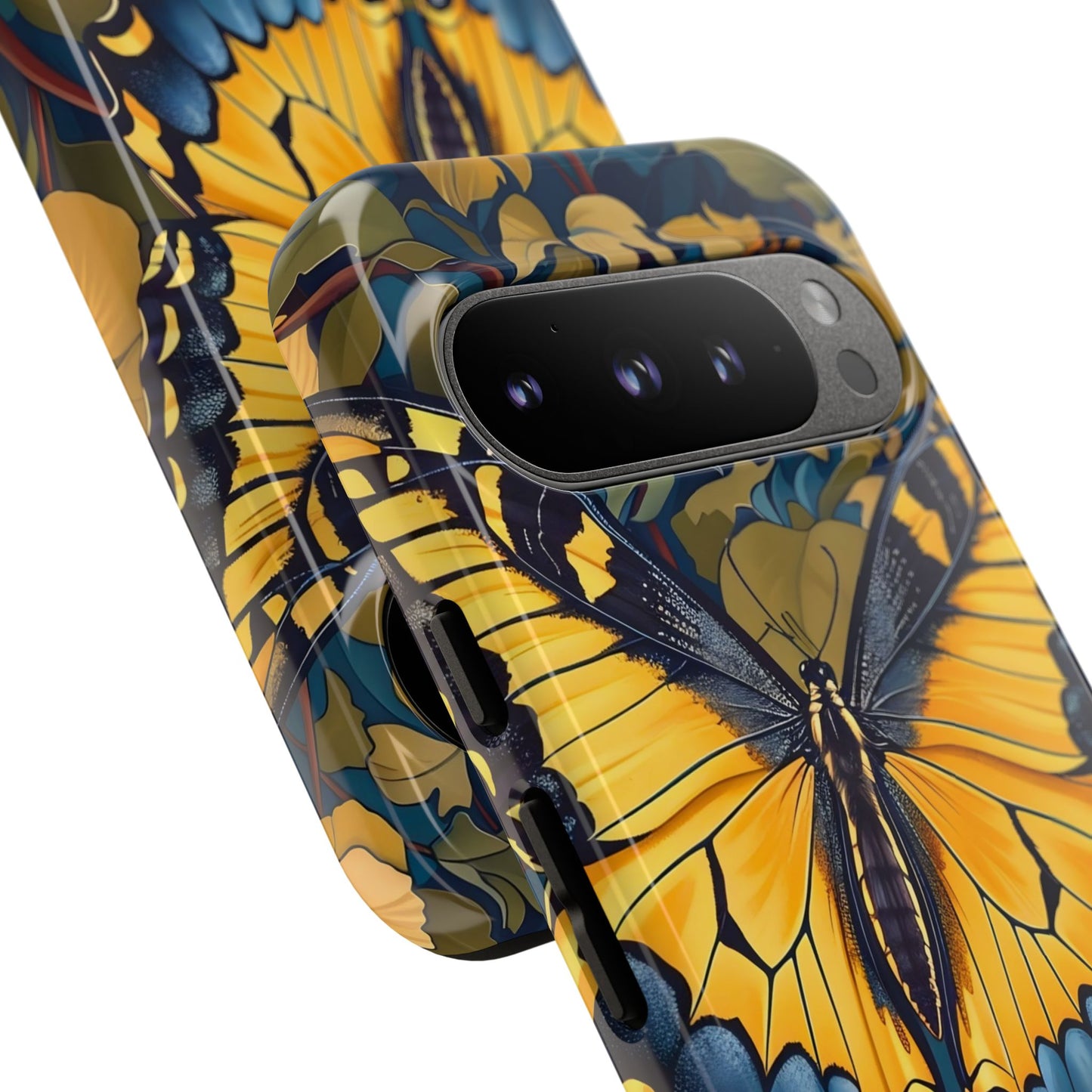 Colorful Butterfly Phone Case, Floral Design, Tough Cases, Protective Cover, Gifts for Nature Lovers, Birthday Present