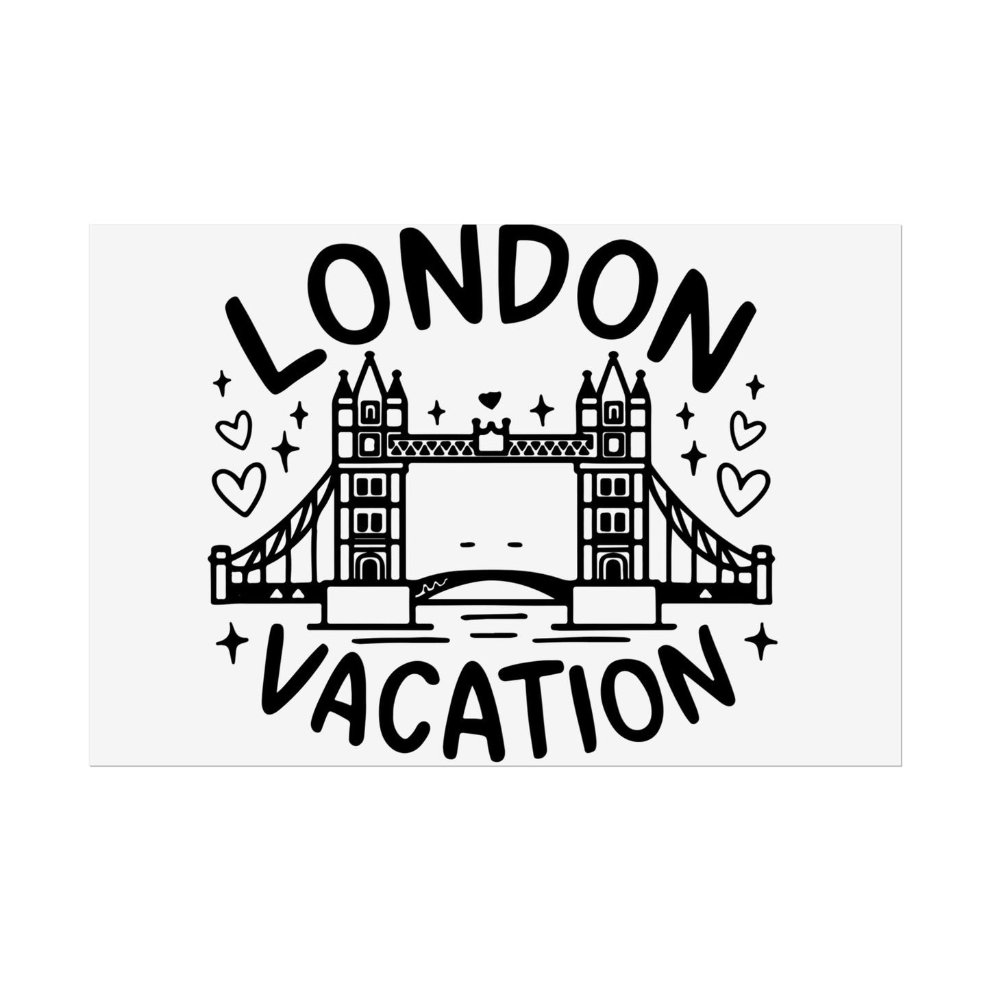 London Vacation Rolled Poster - Travel Decor for Home, Wall Art Print, Gift for Travelers, London Artwork, Holiday Gift Idea