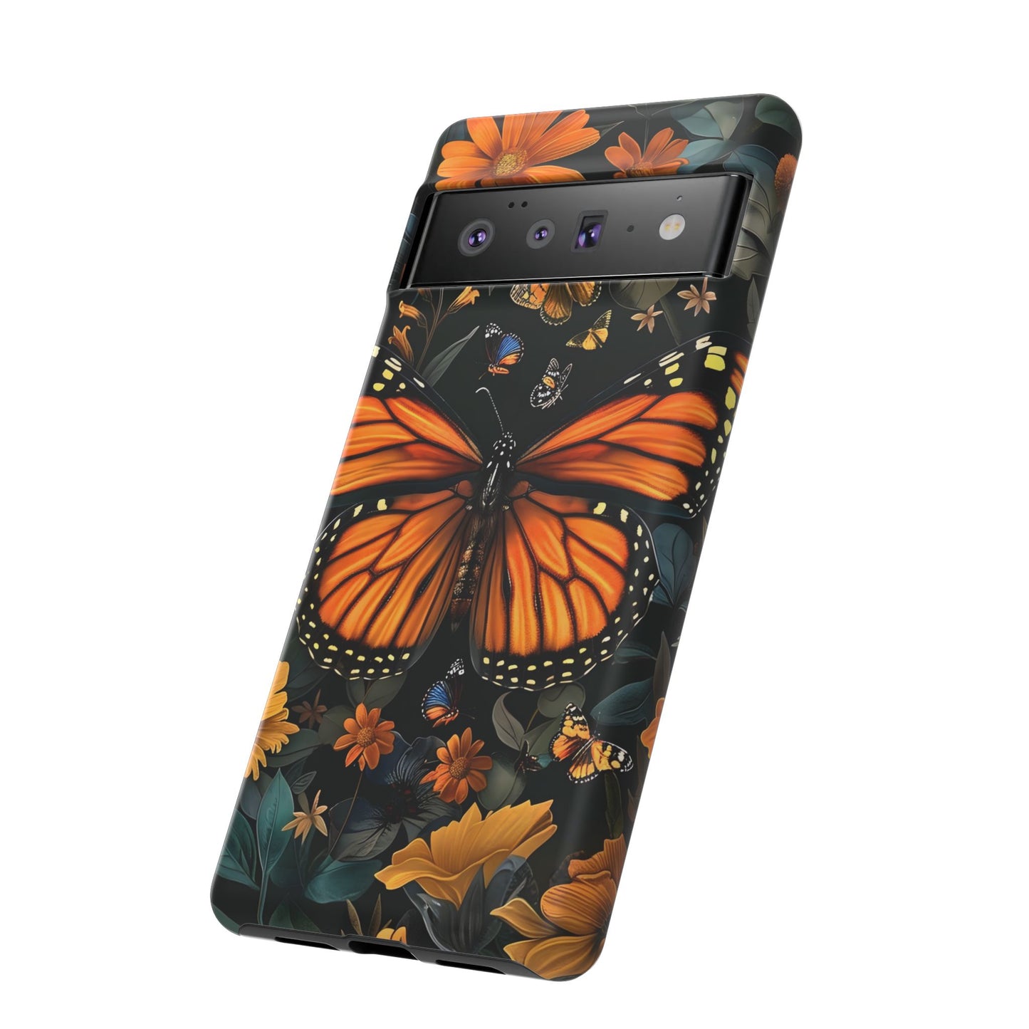 Monarch Butterfly Phone Case, Tough Cases, Nature Lover Gift, Floral Mobile Cover, Eco-Friendly Phone Accessory, Butterfly Design