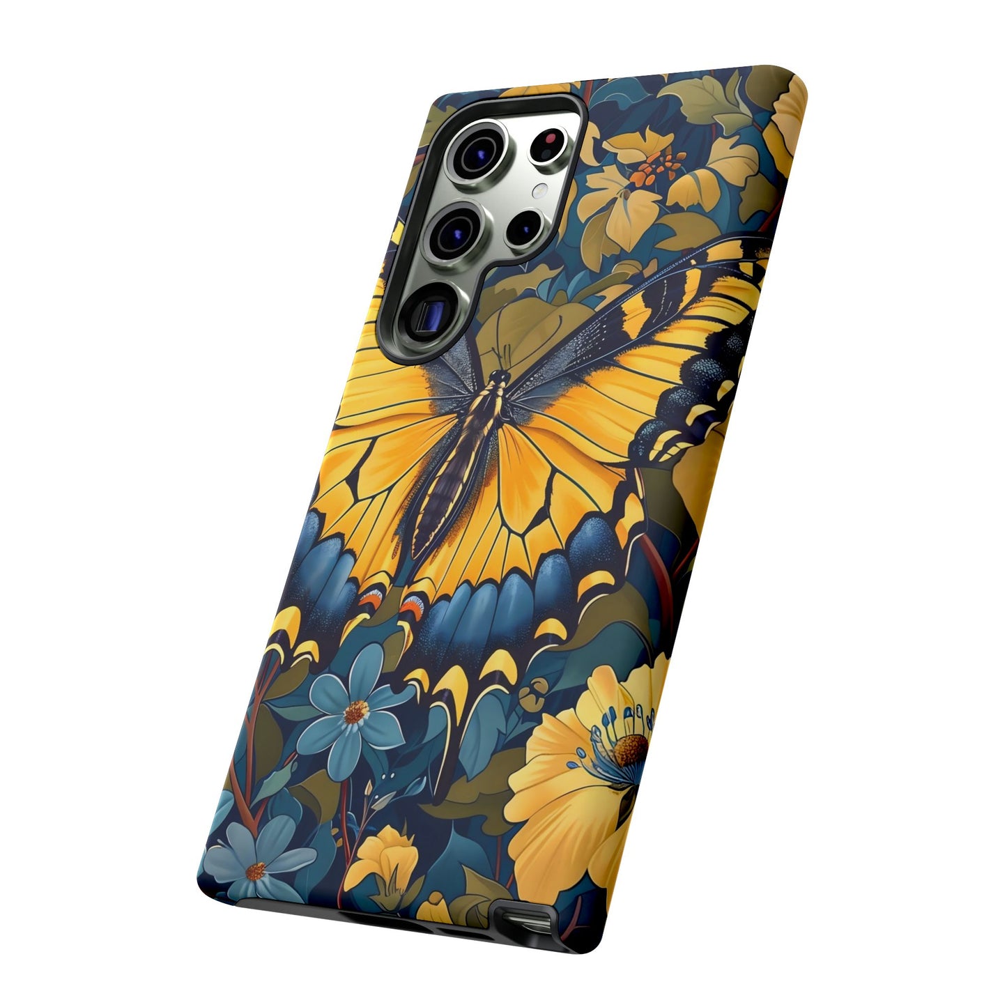 Colorful Butterfly Phone Case, Floral Design, Tough Cases, Protective Cover, Gifts for Nature Lovers, Birthday Present