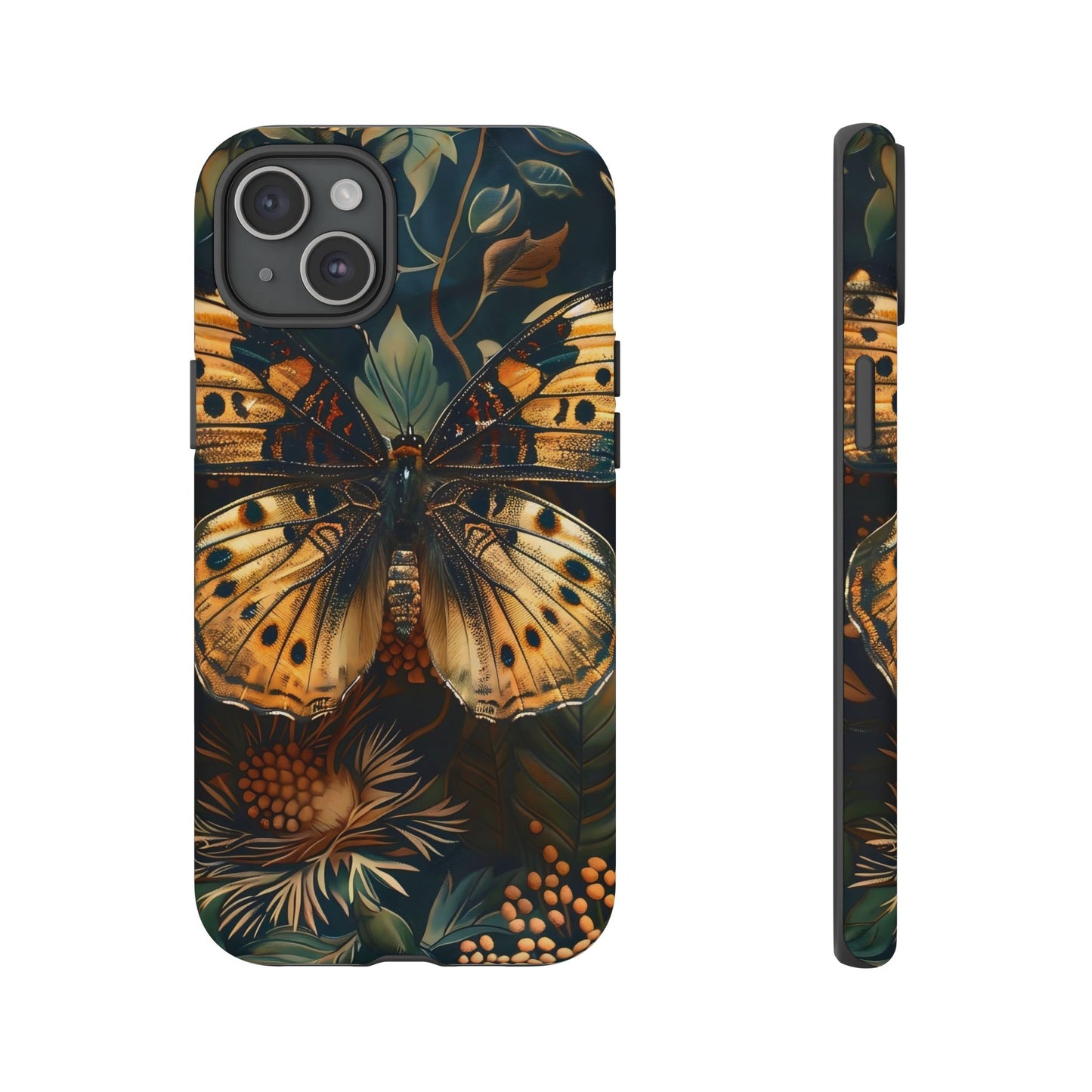 Butterfly Floral Phone Case, Tough Cases, Protective Cover, Unique Gift, Nature Lover, Art Print, Spring Decor