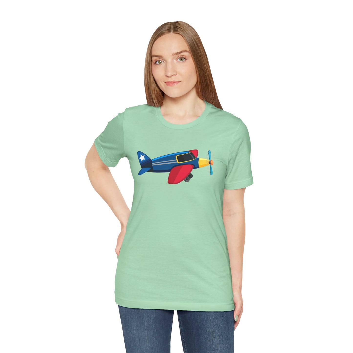Unisex Jersey Short Sleeve Tee - Vintage Airplane Illustration - Retro Aviation Design
