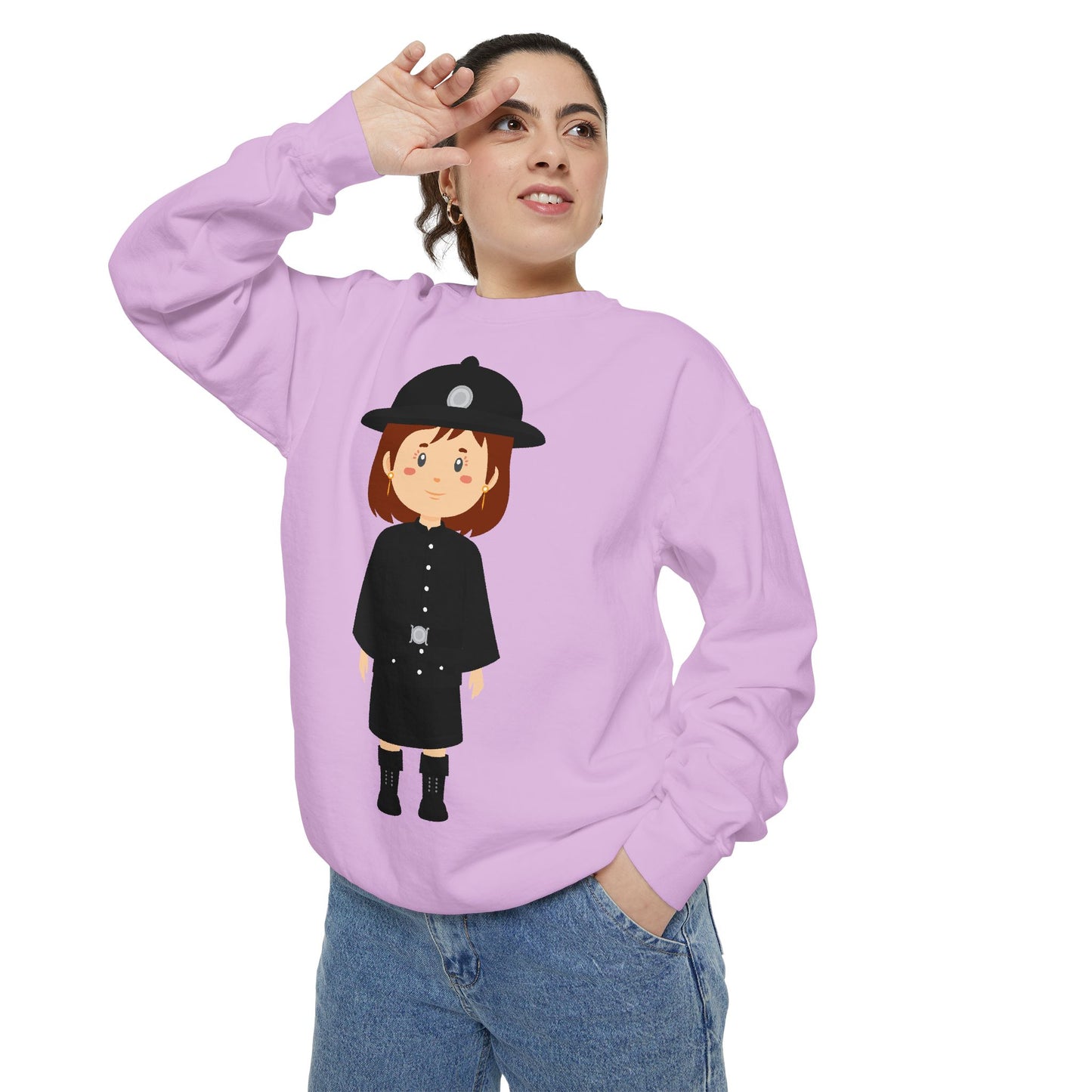 Unisex Garment-Dyed Sweatshirt - Echoes of Valor - Red Jacket at Bodmin Keep