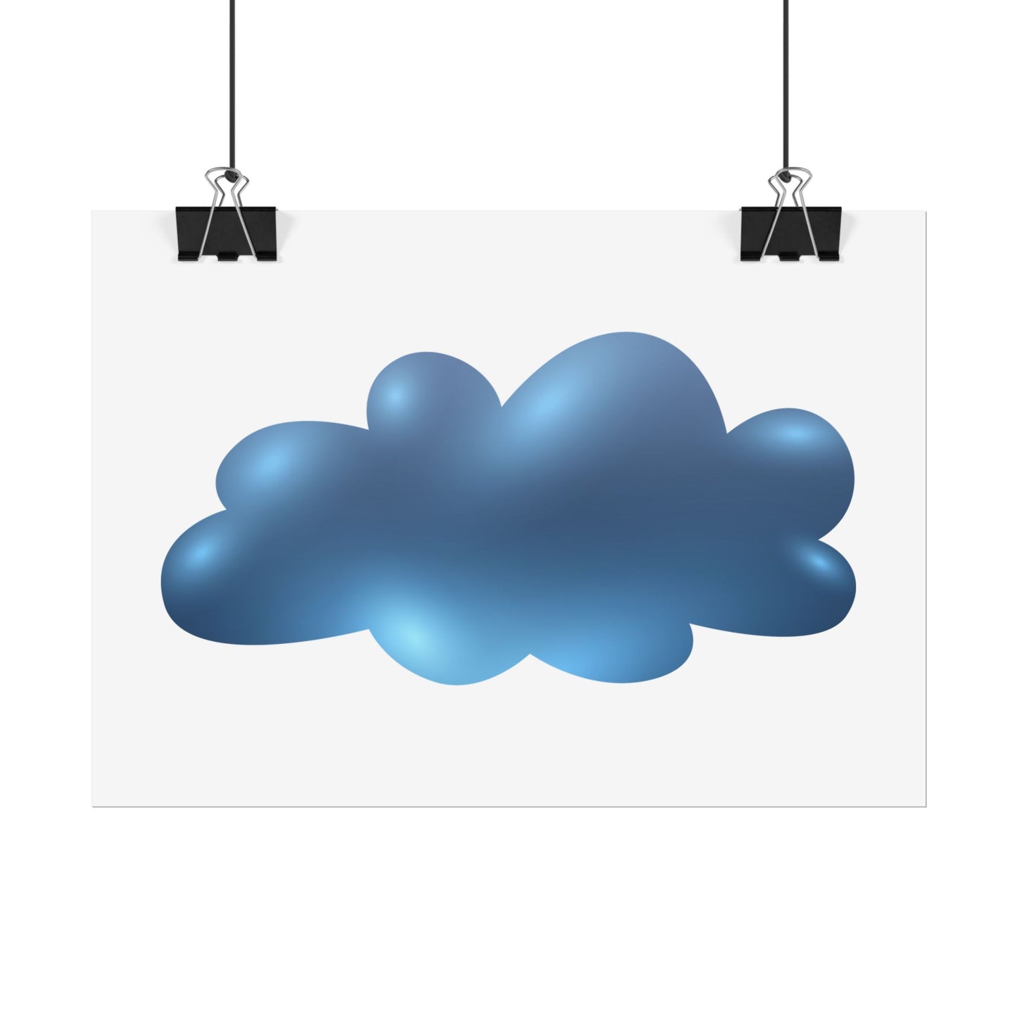 Blue Cloud Art Print, Minimalist Wall Decor, Kids Room Wall Art, Nursery Poster, Aesthetic Home Decor, Modern Art Print
