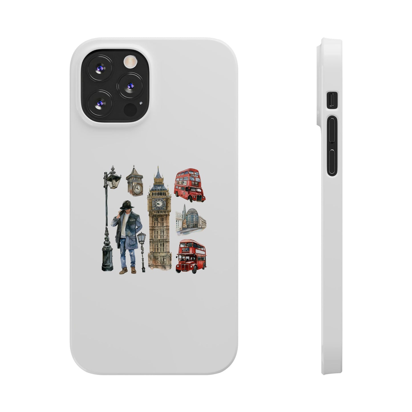 London-Themed Slim Phone Cases, Stylish Tech Accessories, Gifts for Travelers, Unique Mobile Covers, Trendy Phone Protection