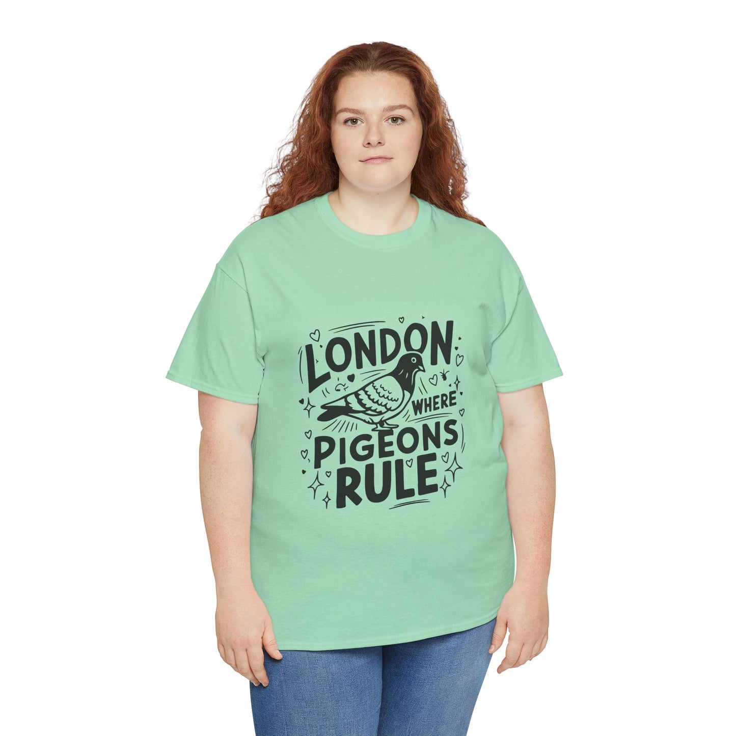 Unisex Heavy Cotton Tee - London Where Pigeons Rule