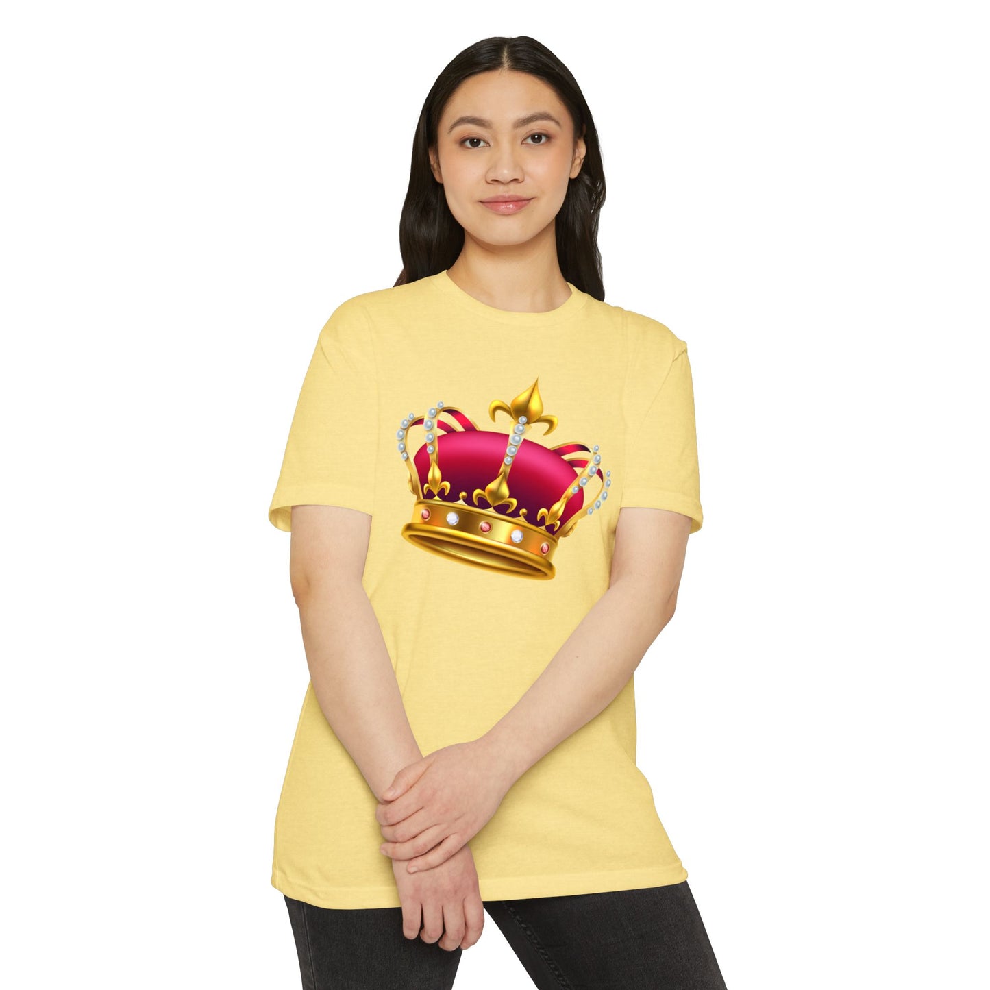 Unisex CVC Jersey T-shirt - British Royal Crown Design