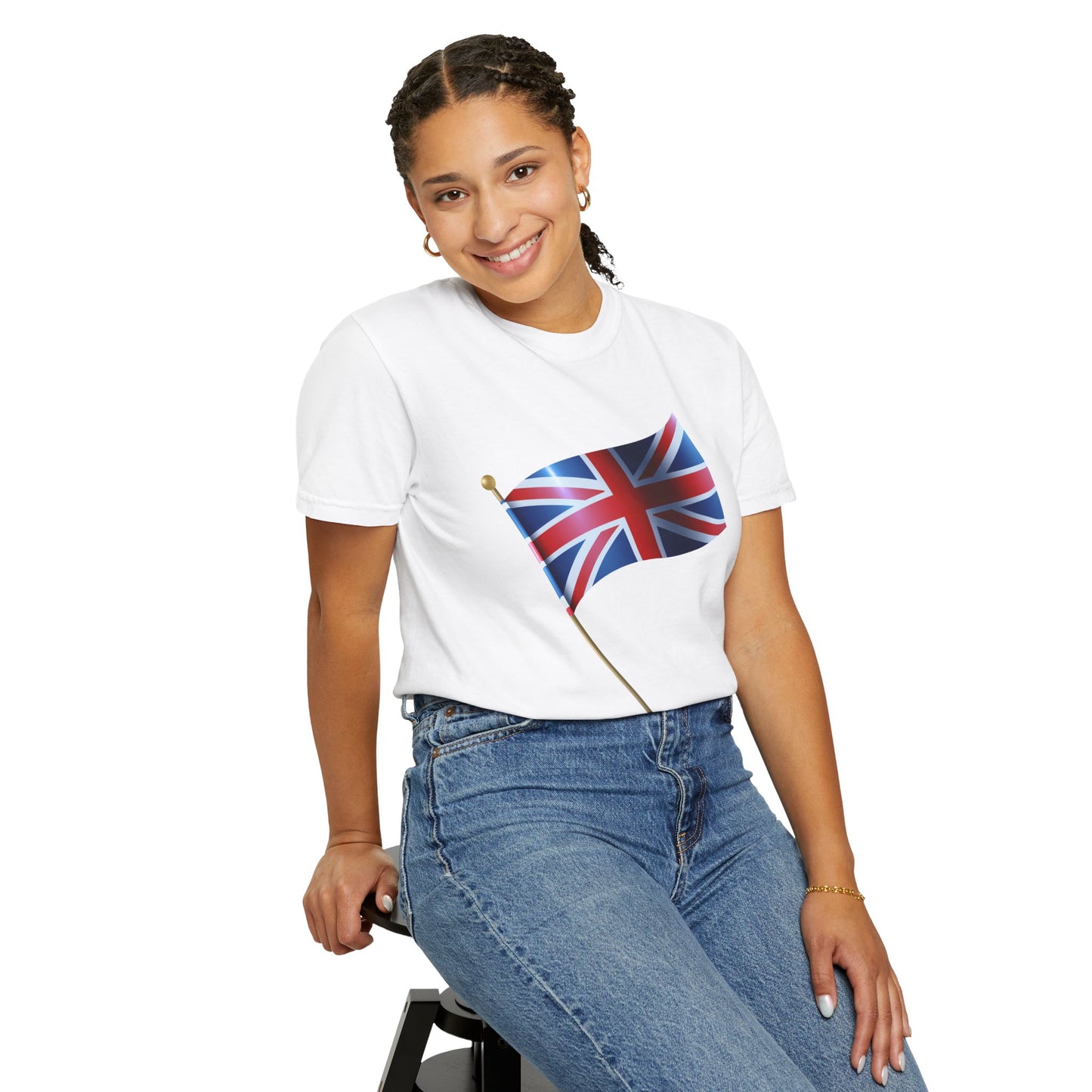 Unisex Garment-Dyed T-shirt - Emblem of Unity - The British Flag