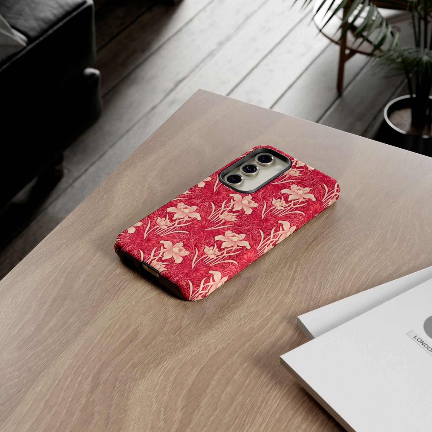 Floral Tough Phone Case - Durable, Stylish Accessory, Perfect Gift for Her, Floral Pattern, Customizable, Ideal for Daily Use