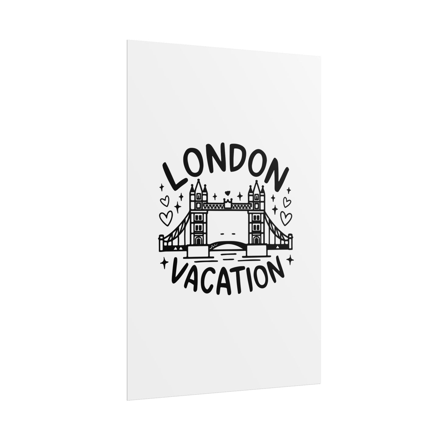 London Vacation Rolled Poster - Travel Decor for Home, Wall Art Print, Gift for Travelers, London Artwork, Holiday Gift Idea