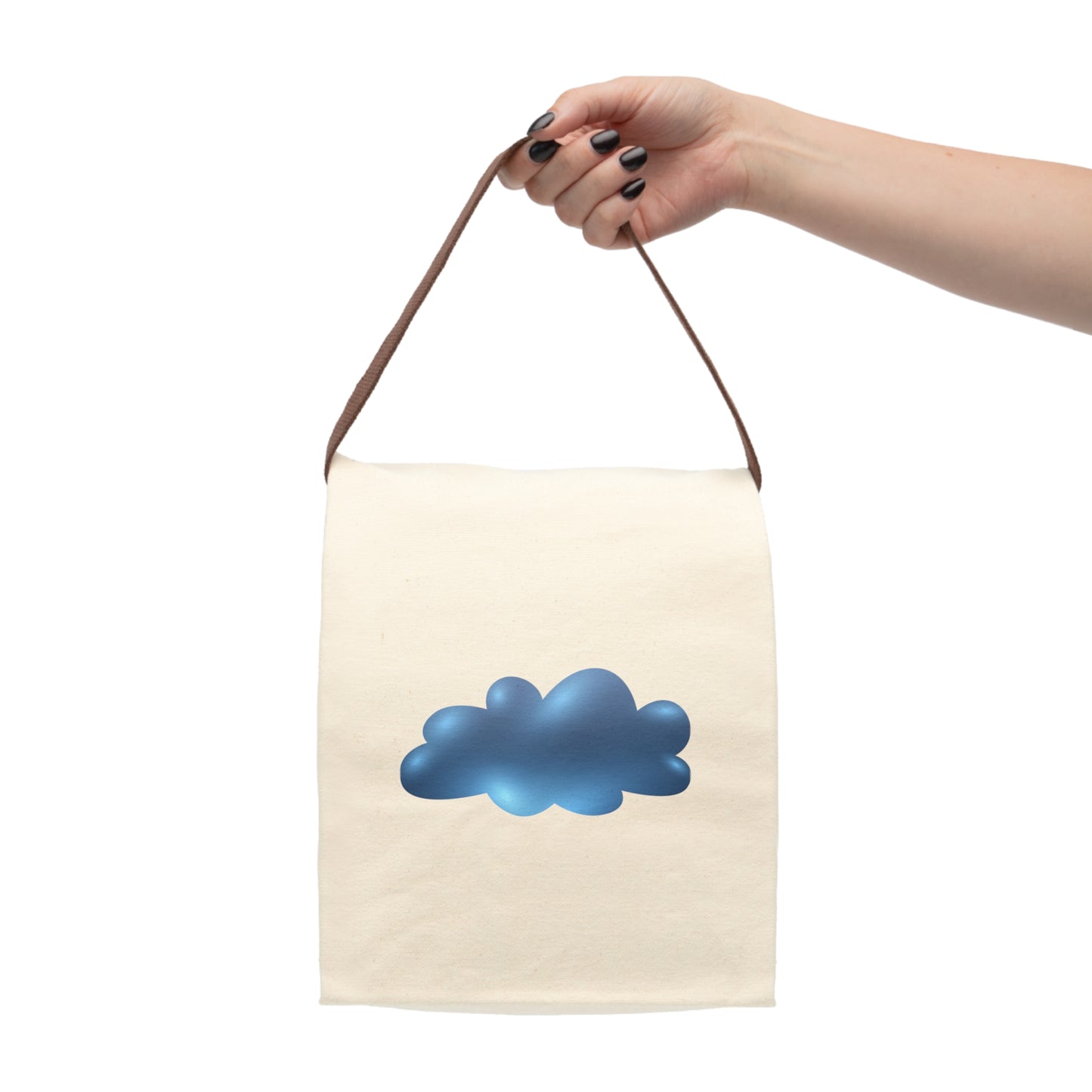 The Cloudy Pint Canvas Lunch Bag With Strap