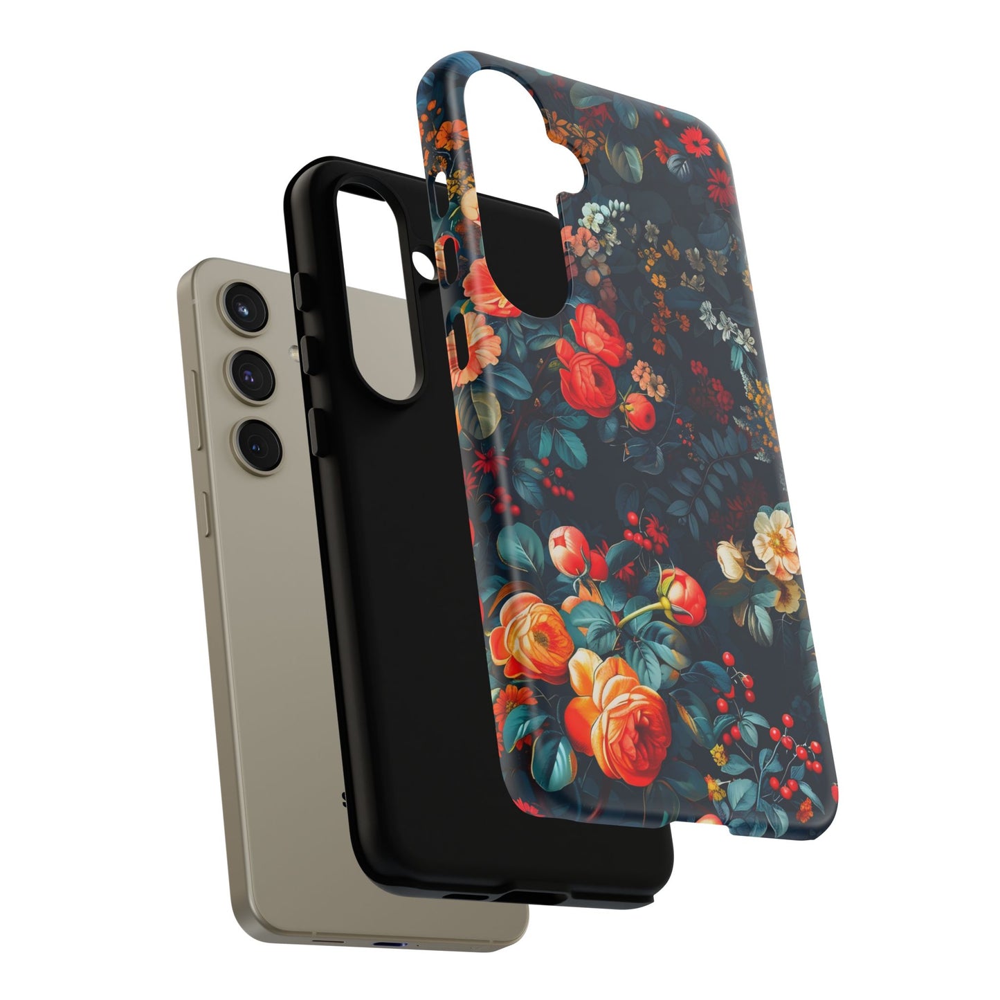 Floral Phone Case - Tough Cases, iPhone Protection, Elegant Floral Design, Gift for Her, Stylish Tech Accessory