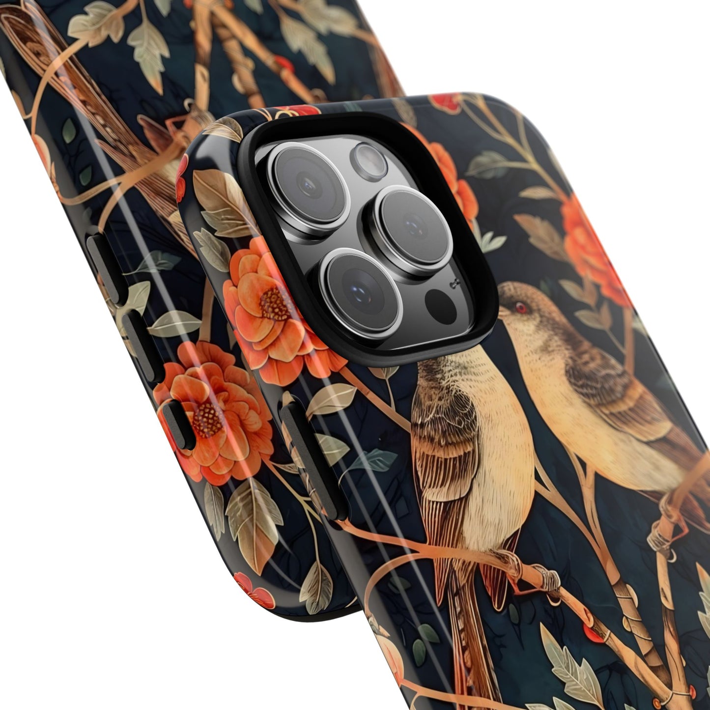 Birds & Blooms Phone Case | Floral Tough Phone Cover, Gift for Nature Lovers, Stylish and Durable, Unique Phone Accessory, Protective Case