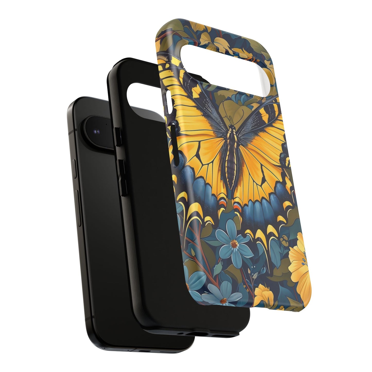 Colorful Butterfly Phone Case, Floral Design, Tough Cases, Protective Cover, Gifts for Nature Lovers, Birthday Present