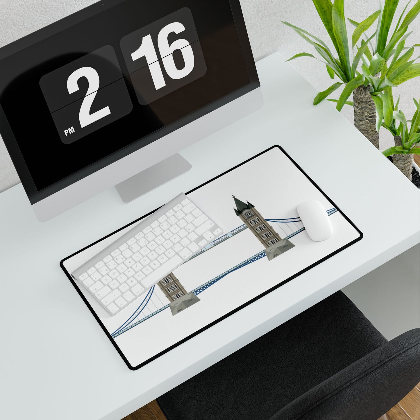 London Bridge Desk Mat - Stylish Office Decor, Gaming Mat, and Workstation Accessory, Perfect Gift for Professionals and Students