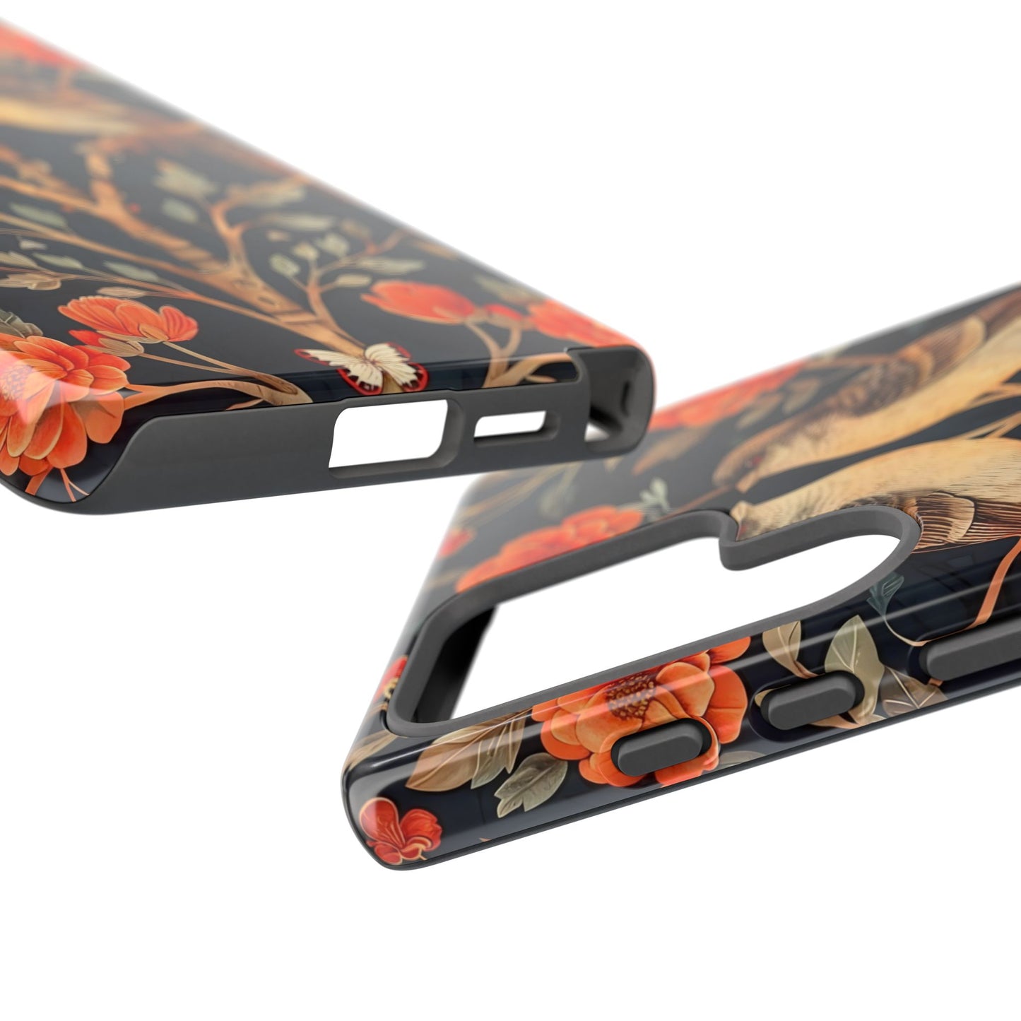 Floral Phone Case – Tough Cases with Bird Design, Unique Gift for Nature Lovers, Stylish Tech Accessory, Phone Cover, Artistic Case