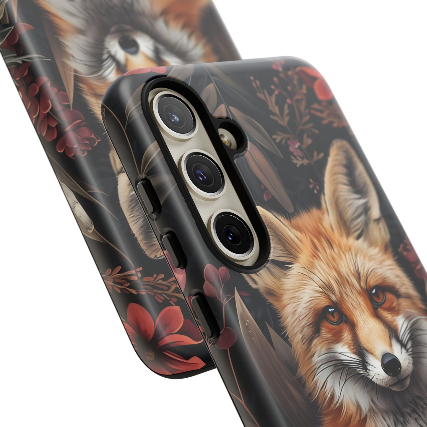 Fox Floral Phone Case, Tough Cases for Animal Lovers, Nature Themed Gift, Cute Phone Cover, Wild Fox Protector