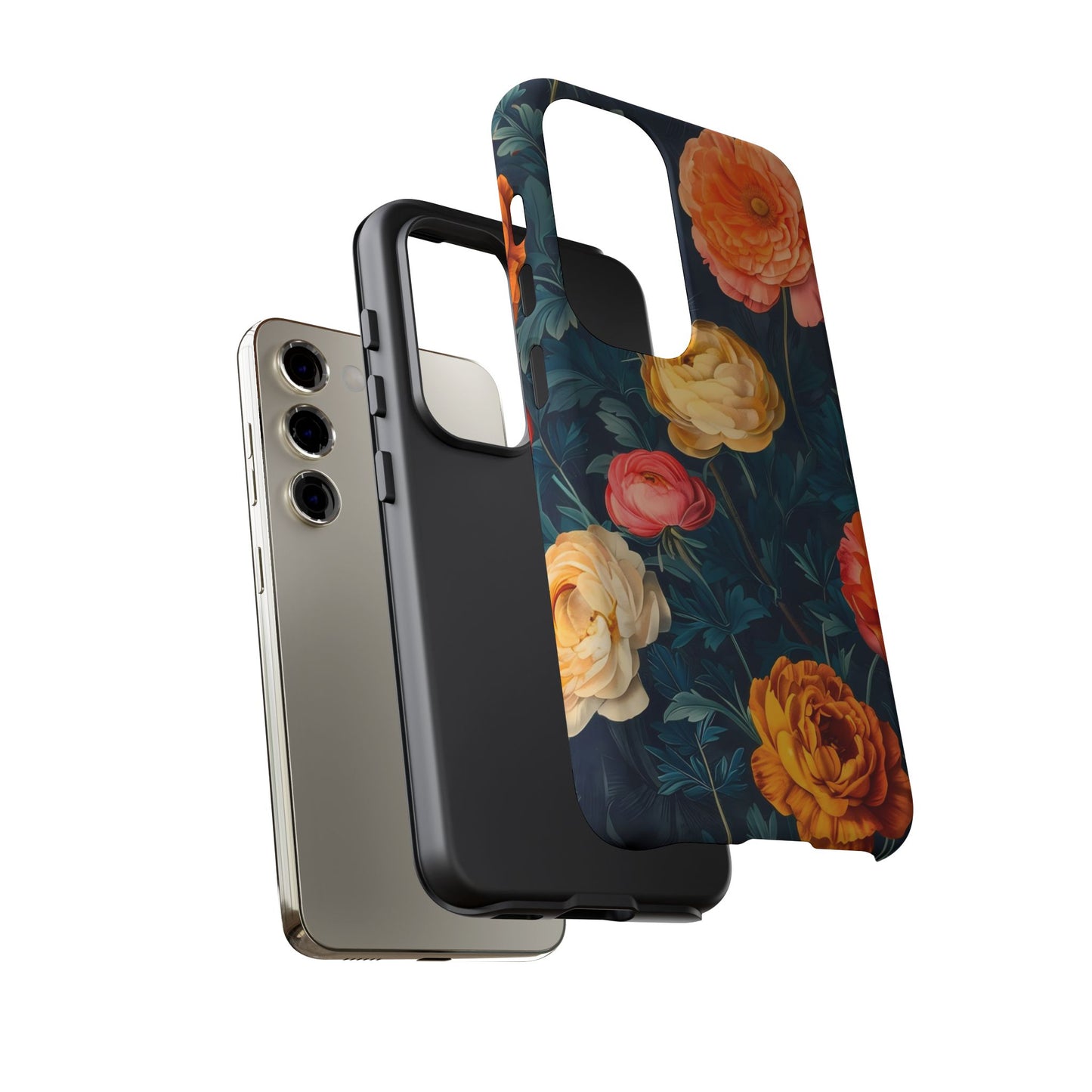 Floral Phone Case - Tough Cases, Stylish Protection, Gift for Flower Lovers, Customizable Cover, Floral Design Mobile Accessory
