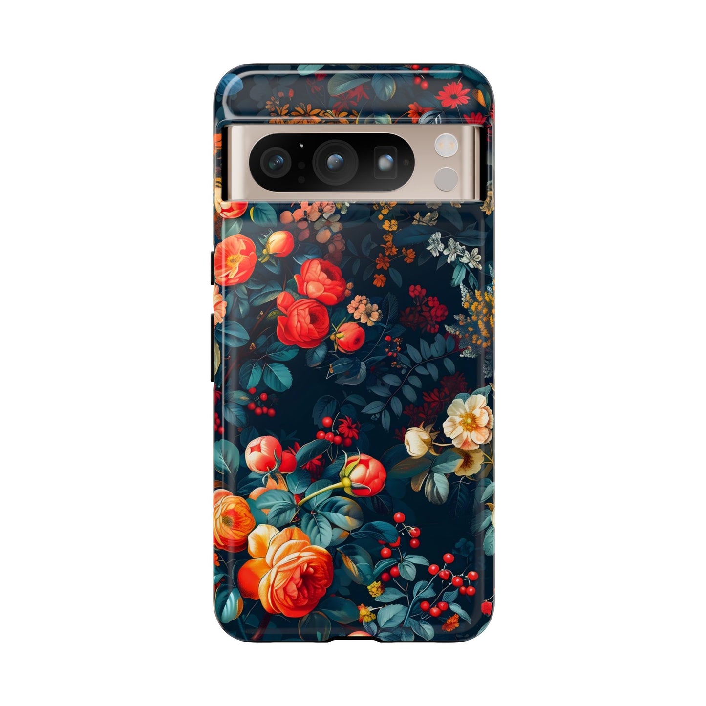 Floral Phone Case - Tough Cases, iPhone Protection, Elegant Floral Design, Gift for Her, Stylish Tech Accessory