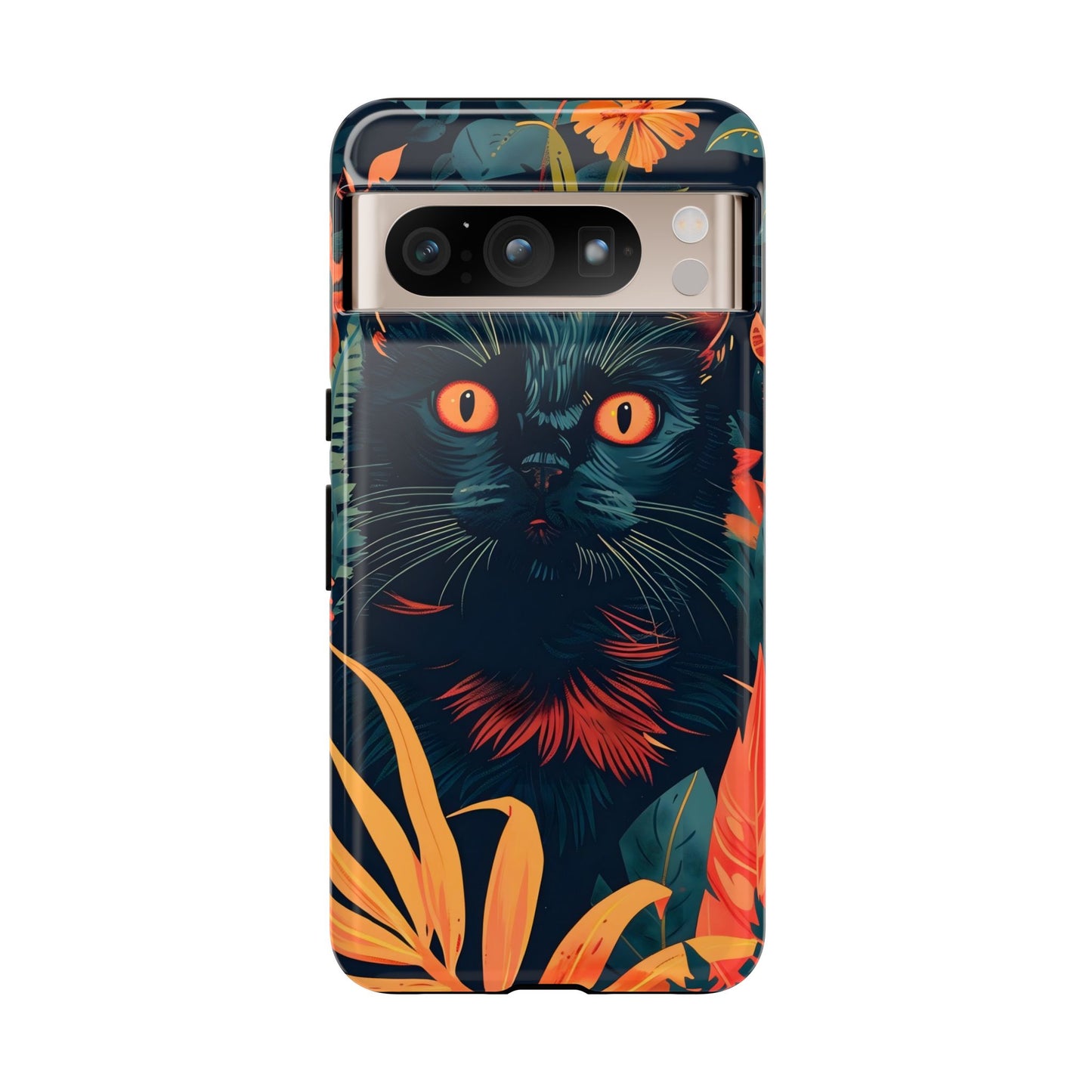 Feline Jungle iPhone Case - Tough and Unique Cat Design, Pet Lover Gift, Animal Phone Accessory, Nature Inspired, Halloween Style