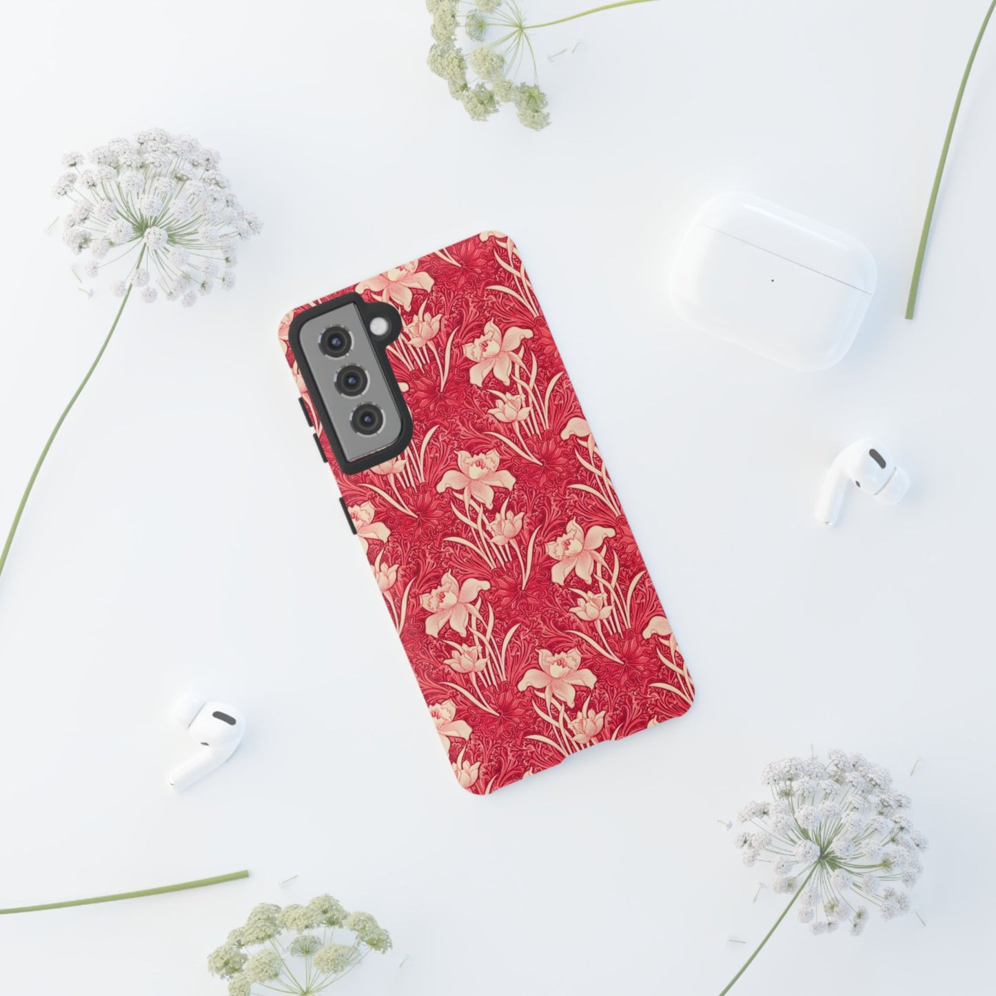 Floral Tough Phone Case - Durable, Stylish Accessory, Perfect Gift for Her, Floral Pattern, Customizable, Ideal for Daily Use