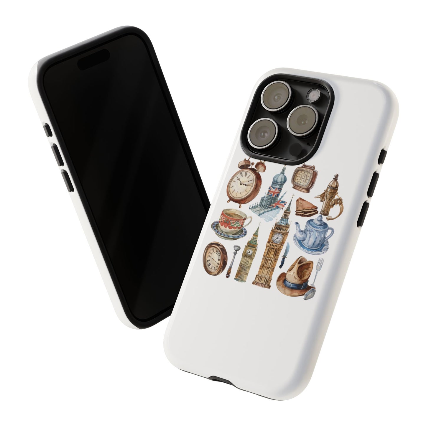 Vintage Illustrative Phone Case, Whimsical Tough Phone Cover, Gifts for Her, Unique Cell Phone Accessory