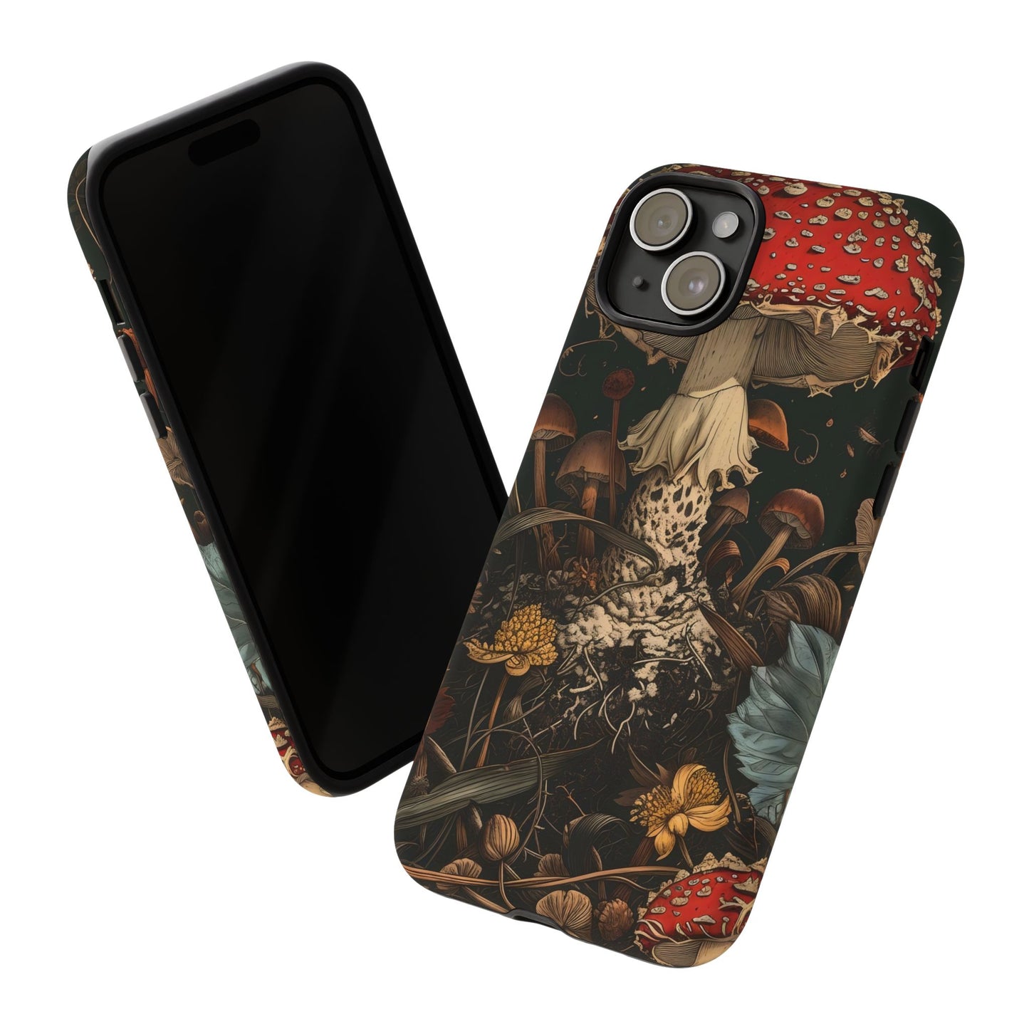 Mushroom Phone Case, Tough iPhone Cover, Nature Lover Gift, Unique Cell Phone Accessory, Fungi Art Design, Eco-Friendly Protection