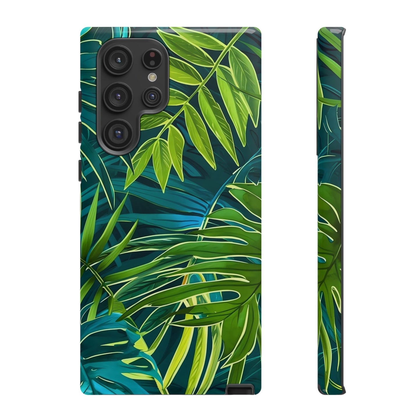 Tropical Phone Case - Durable Green Leaf Design, Eco-Friendly Gift, Trendy Accessory, Nature Lover's Case, Summer Vibes