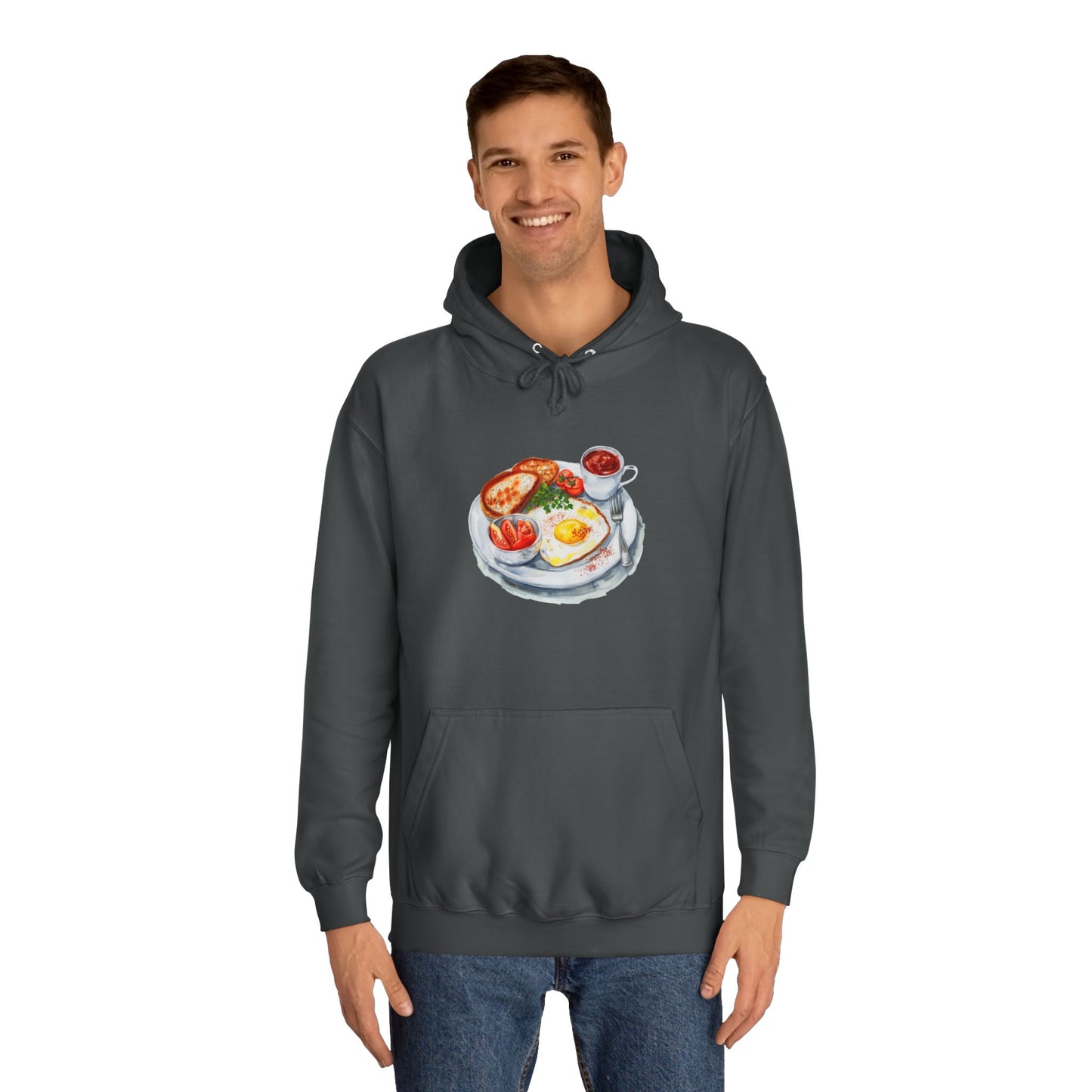 Unisex College Hoodie - Traditional British Food