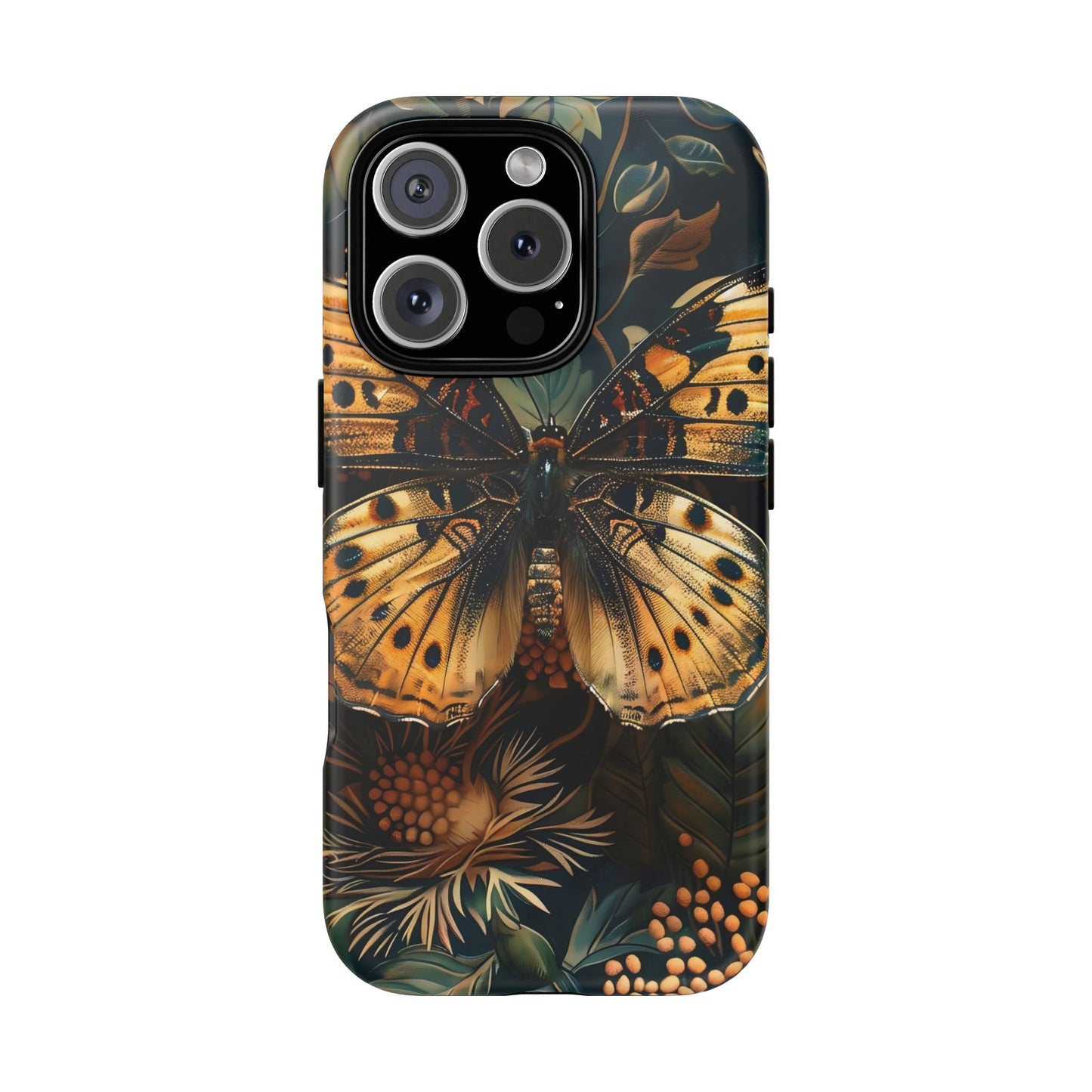 Butterfly Floral Phone Case, Tough Cases, Protective Cover, Unique Gift, Nature Lover, Art Print, Spring Decor