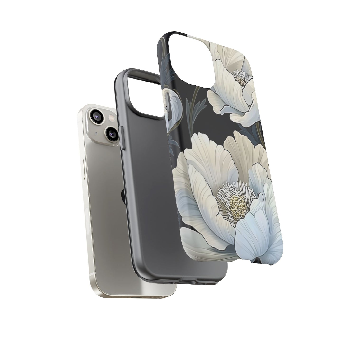 Floral Phone Case, Tough Cases for Women, Stylish Phone Cover, Floral Design Phone Protector, Nature Inspired Tech Accessories