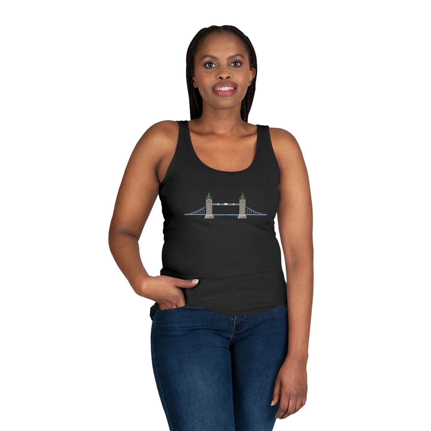 Women's Tank Top - Tower Bridge - Iconic London Landmark Illustration