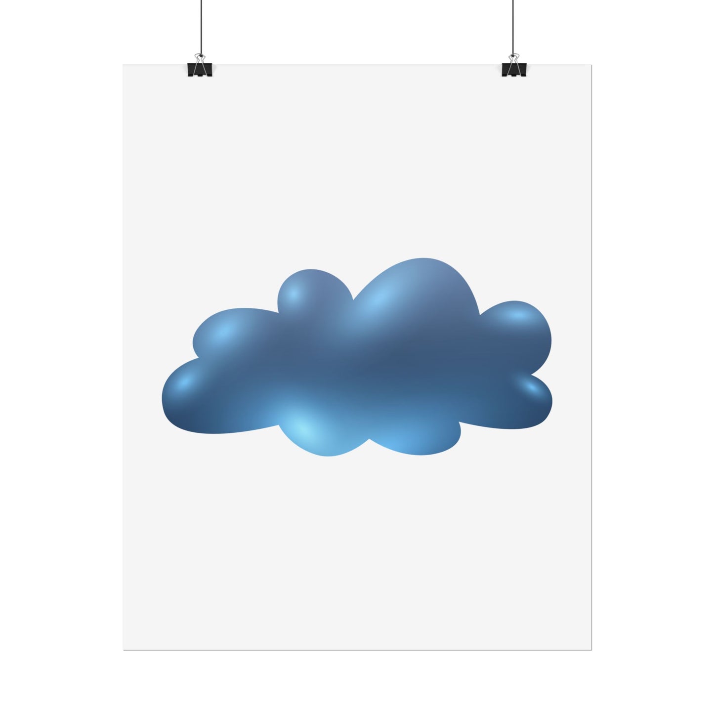 Blue Cloud Art Print, Minimalist Wall Decor, Kids Room Wall Art, Nursery Poster, Aesthetic Home Decor, Modern Art Print