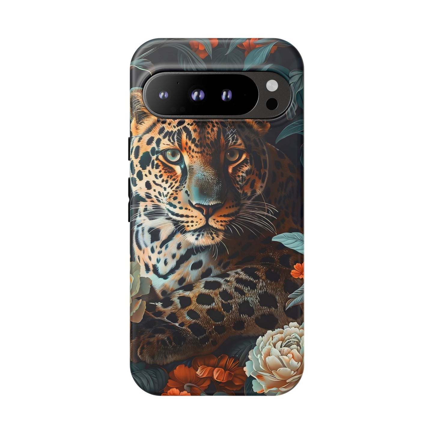 Wildlife Phone Case with Leopard Design | Tough Cases, Animal Prints, Floral Phone Cover, Gift for Nature Lovers, Unique Phone Accessories