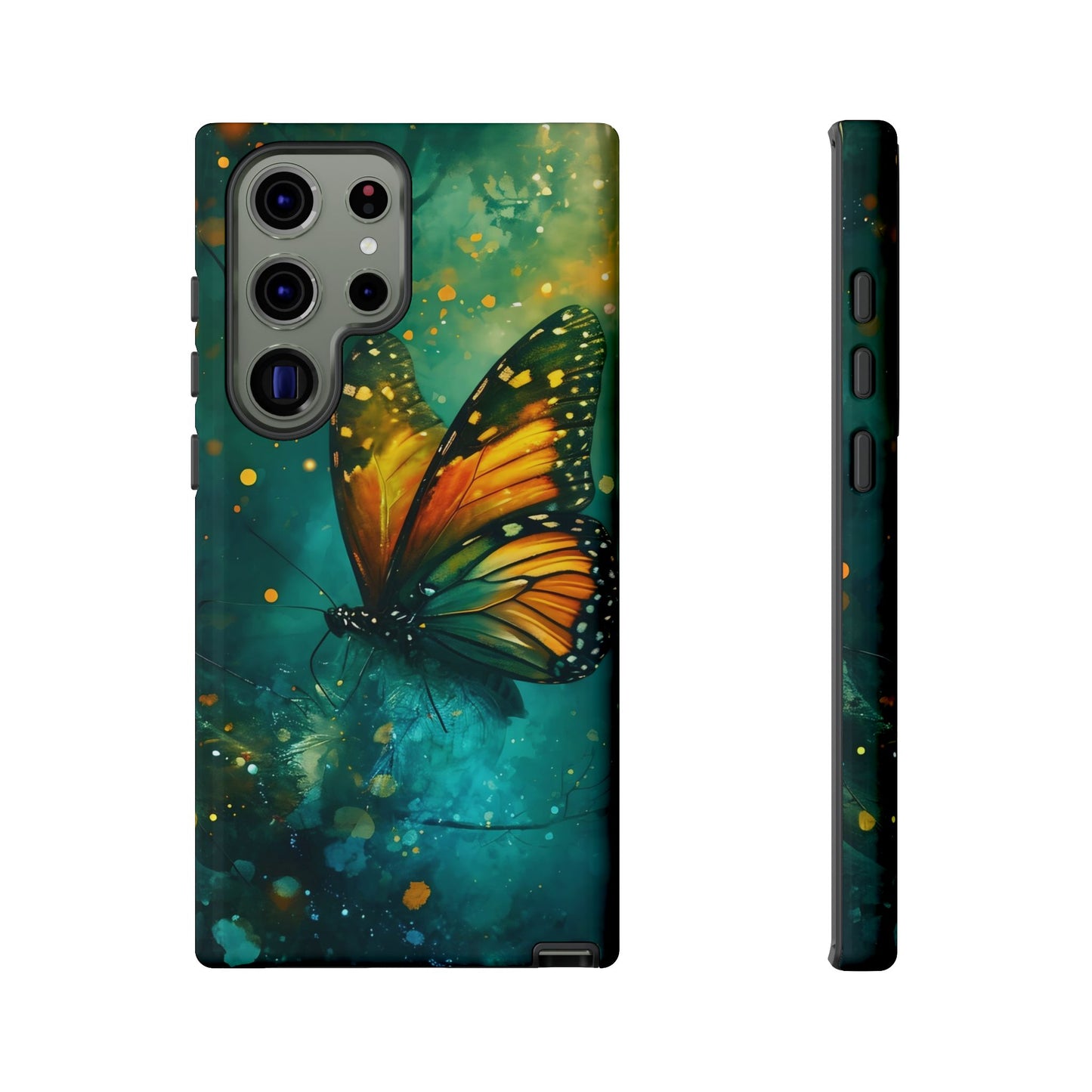 Colorful Butterfly Phone Case, Tough Cases for iPhone and Samsung, Cute Tech Accessories, Nature Lovers Gift, Vibrant Floral Design