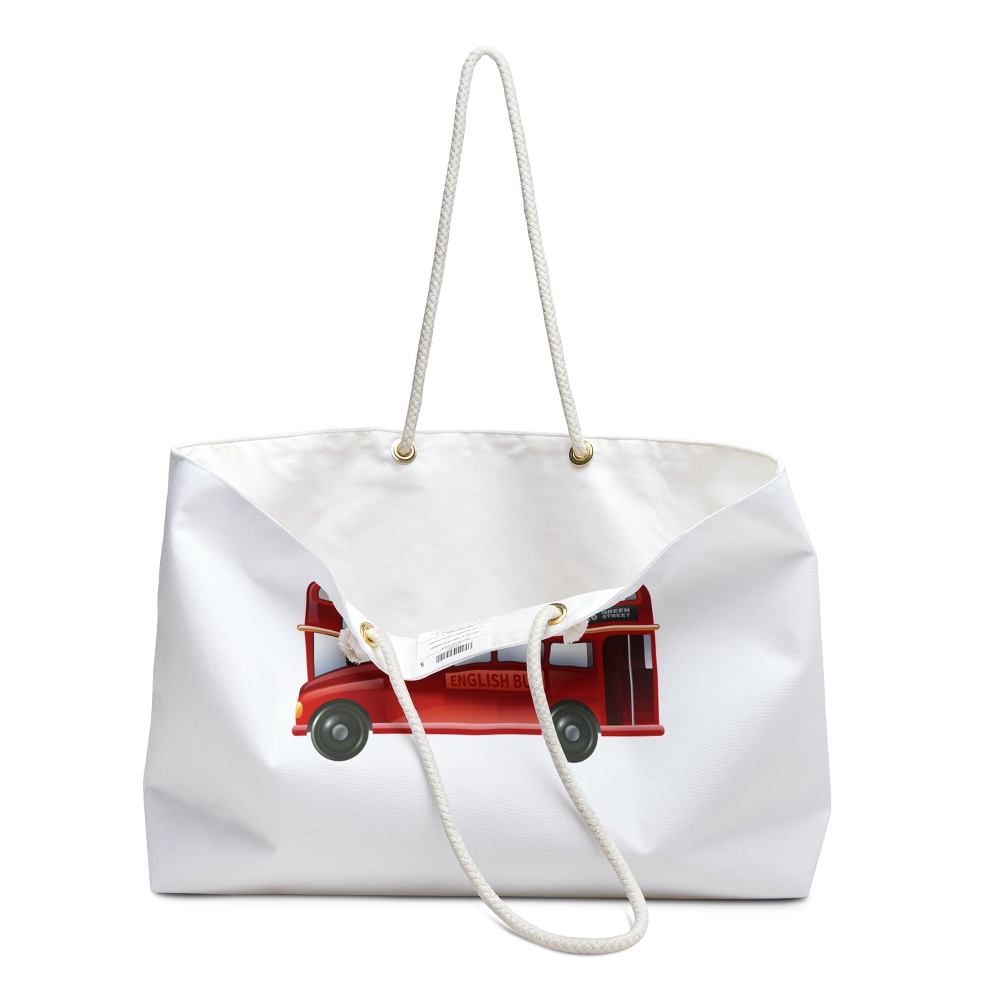 London Bus Weekender Bag, Travel Tote, Vacation Bag, Stylish Carryall, Gift for Tourists, Fun Weekend Getaway