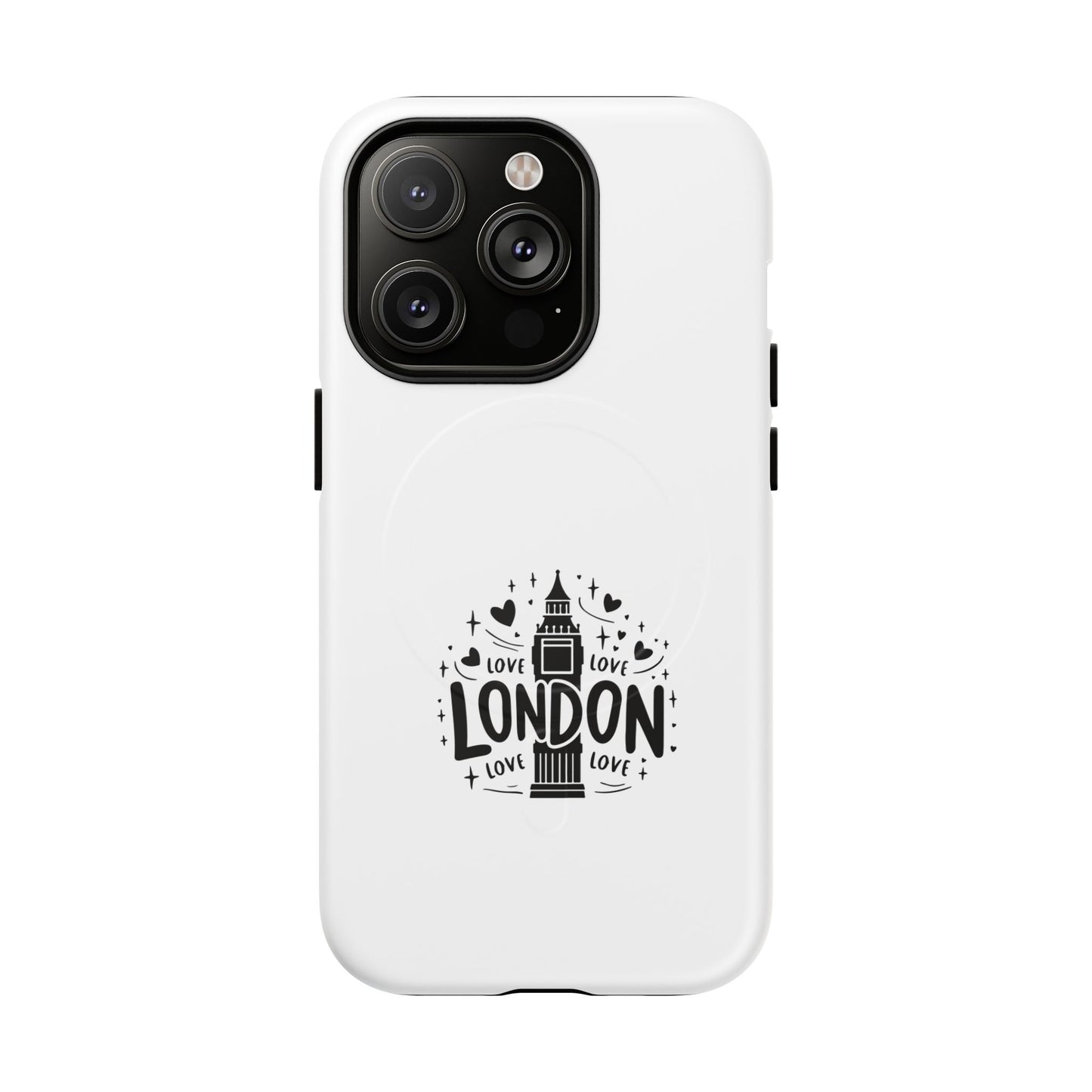 London Love Tough Magnetic Phone Cases, Durable Phone Cover, Travel Gift, London Souvenir, Protective Phone Case