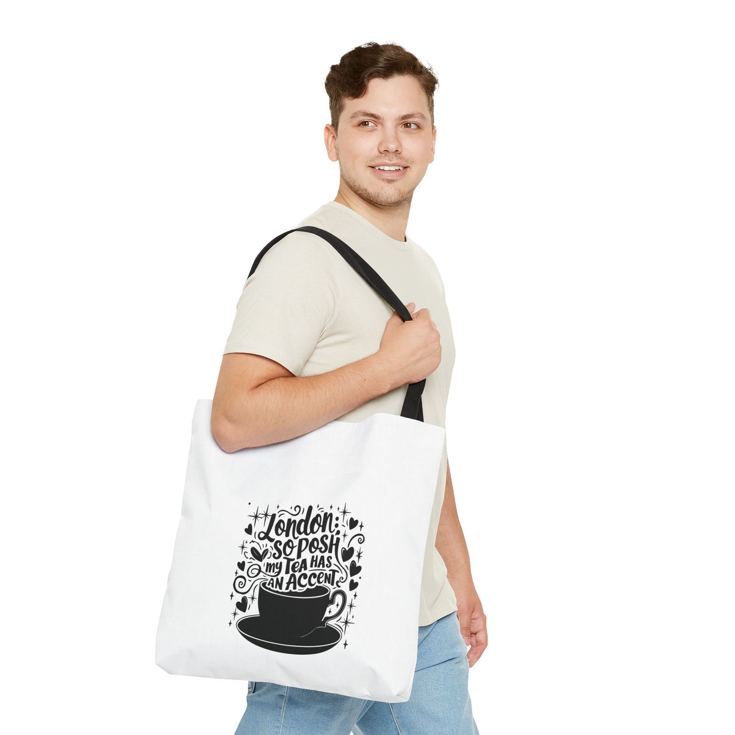Posh Tea Tote Bag, Fun Grocery Bag, Stylish Shopping Tote, Gift for Tea Lovers, Unique Graduation Gift