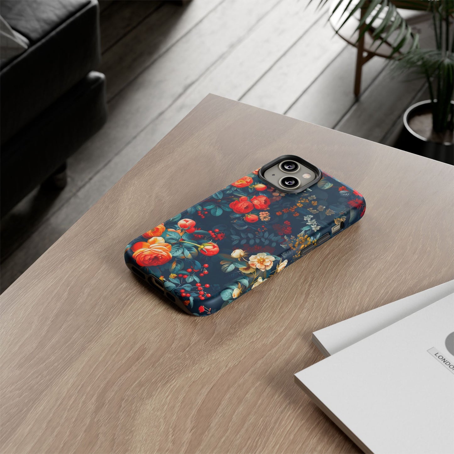 Floral Phone Case - Tough Cases, iPhone Protection, Elegant Floral Design, Gift for Her, Stylish Tech Accessory