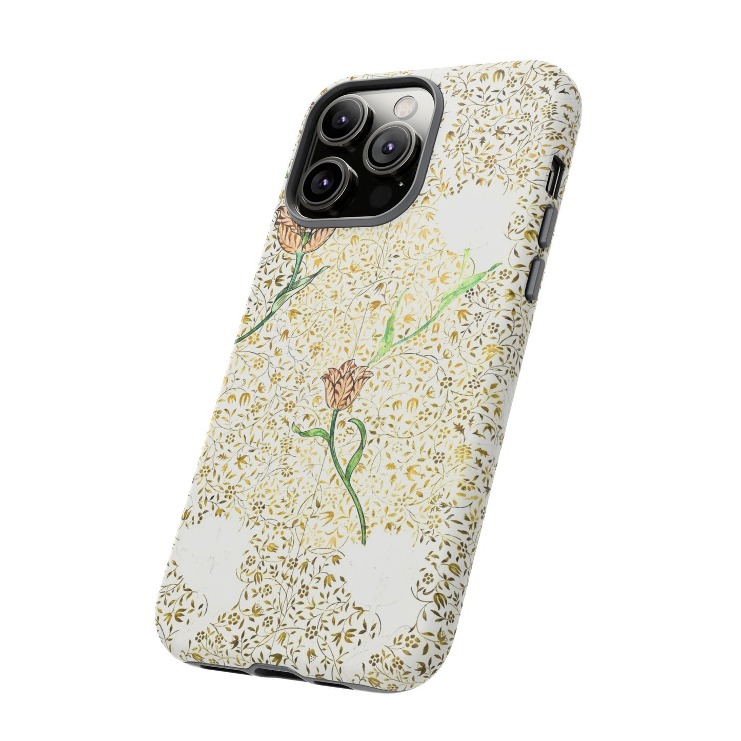 Elegant Floral Phone Case, Tough Cases for iPhone, Stylish Smartphone Cover, Protection with Floral Art, Unique Gift for Her