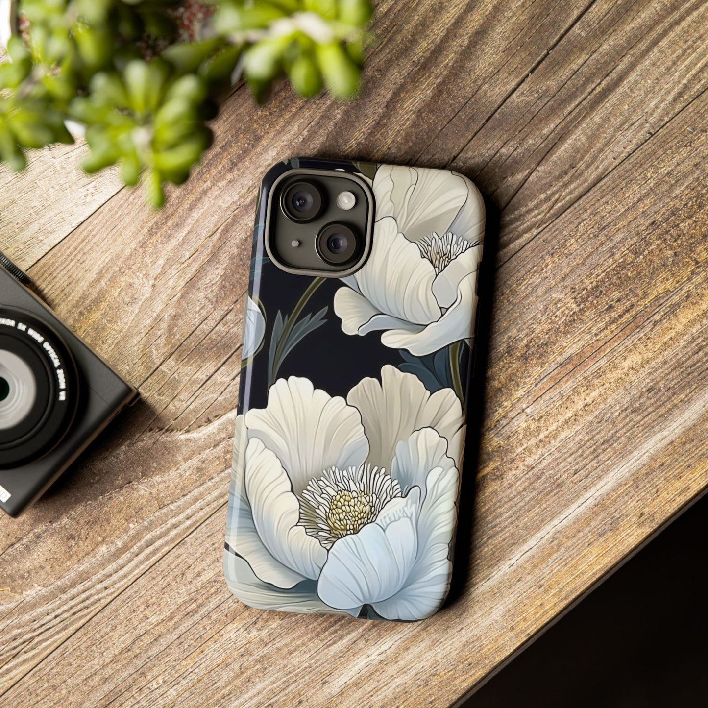 Floral Phone Case, Tough Cases for Women, Stylish Phone Cover, Floral Design Phone Protector, Nature Inspired Tech Accessories