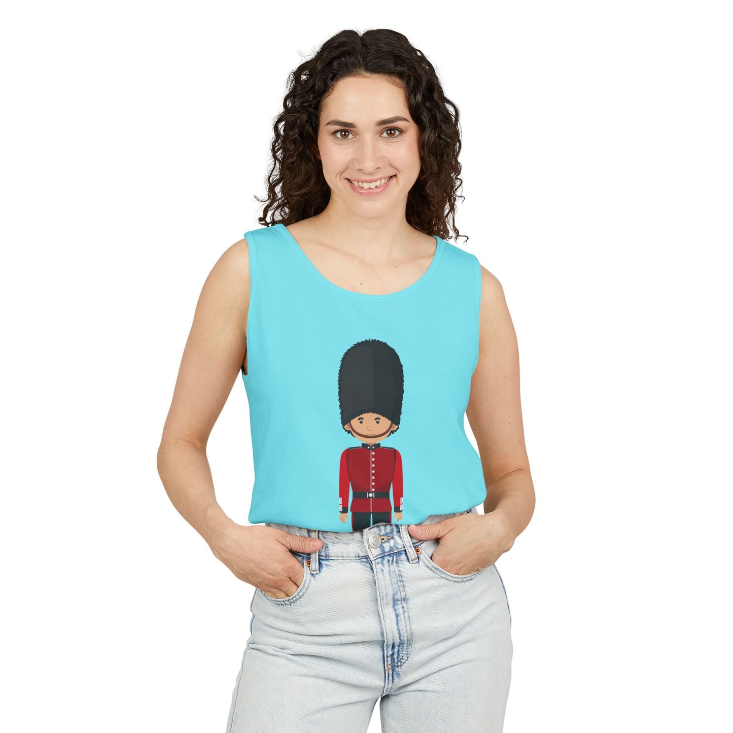 Unisex Garment-Dyed Tank Top - British Soldier - Classic Military Elegance and Honor