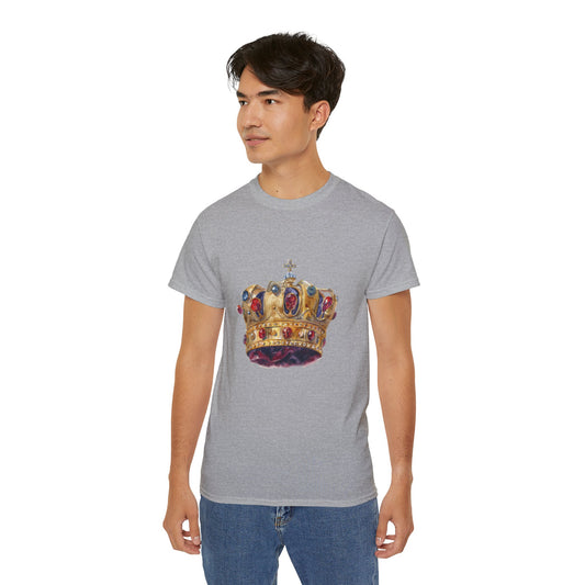 Unisex Ultra Cotton Tee - Symbol of Regal Rich British Royal Crown