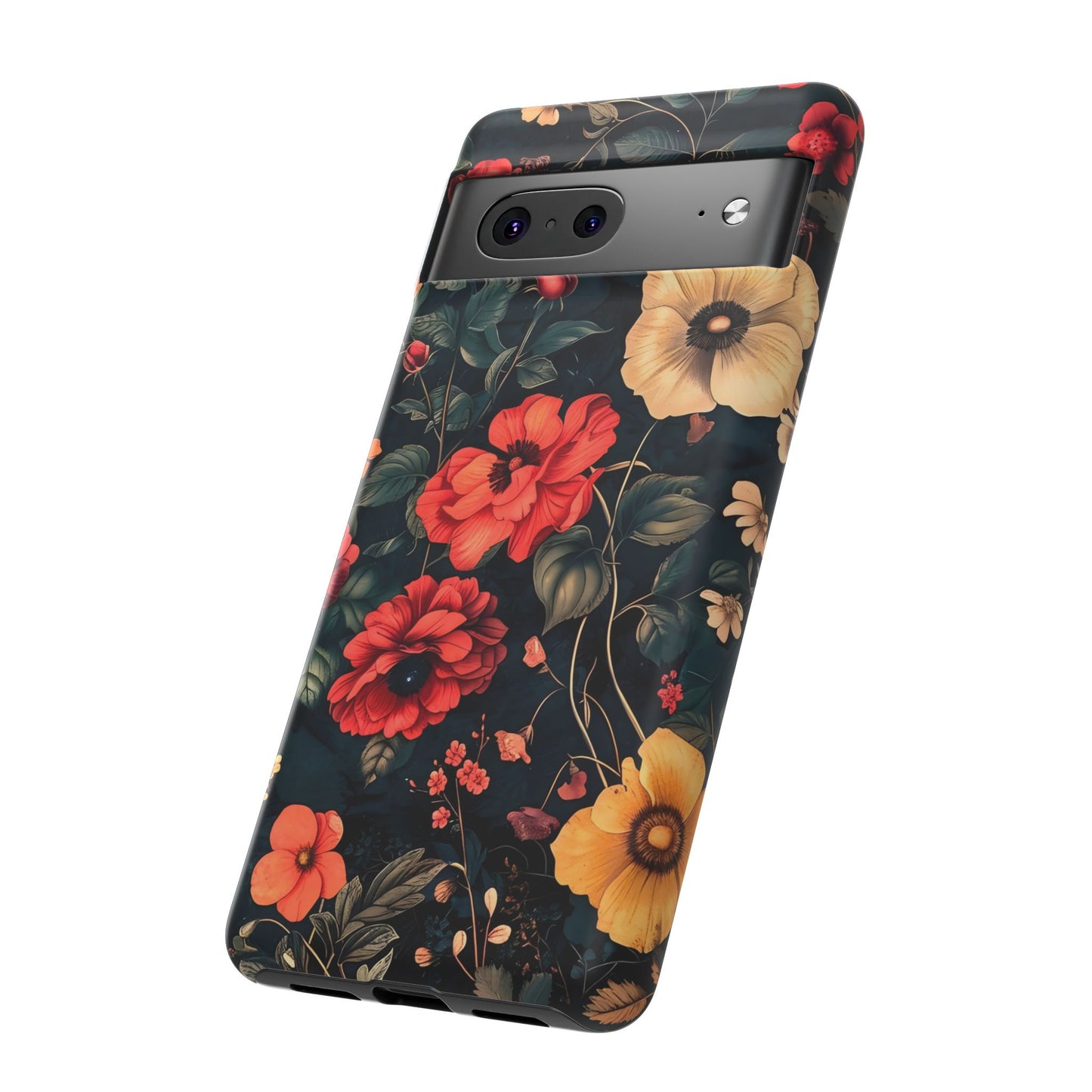 Floral Phone Case, Tough Cases, Flower Motif, Protective Cover, Gift for Her, Floral Design, Spring Accessory