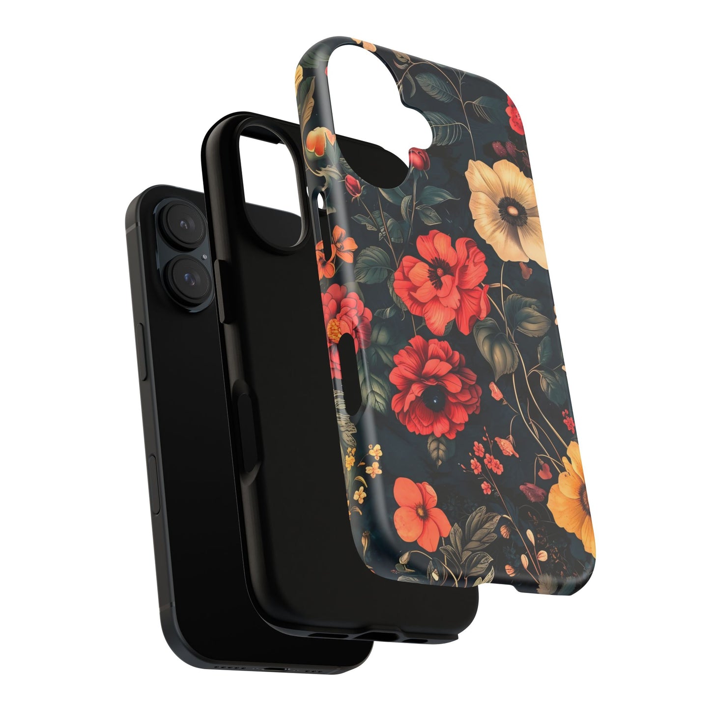 Floral Phone Case, Tough Cases, Flower Motif, Protective Cover, Gift for Her, Floral Design, Spring Accessory