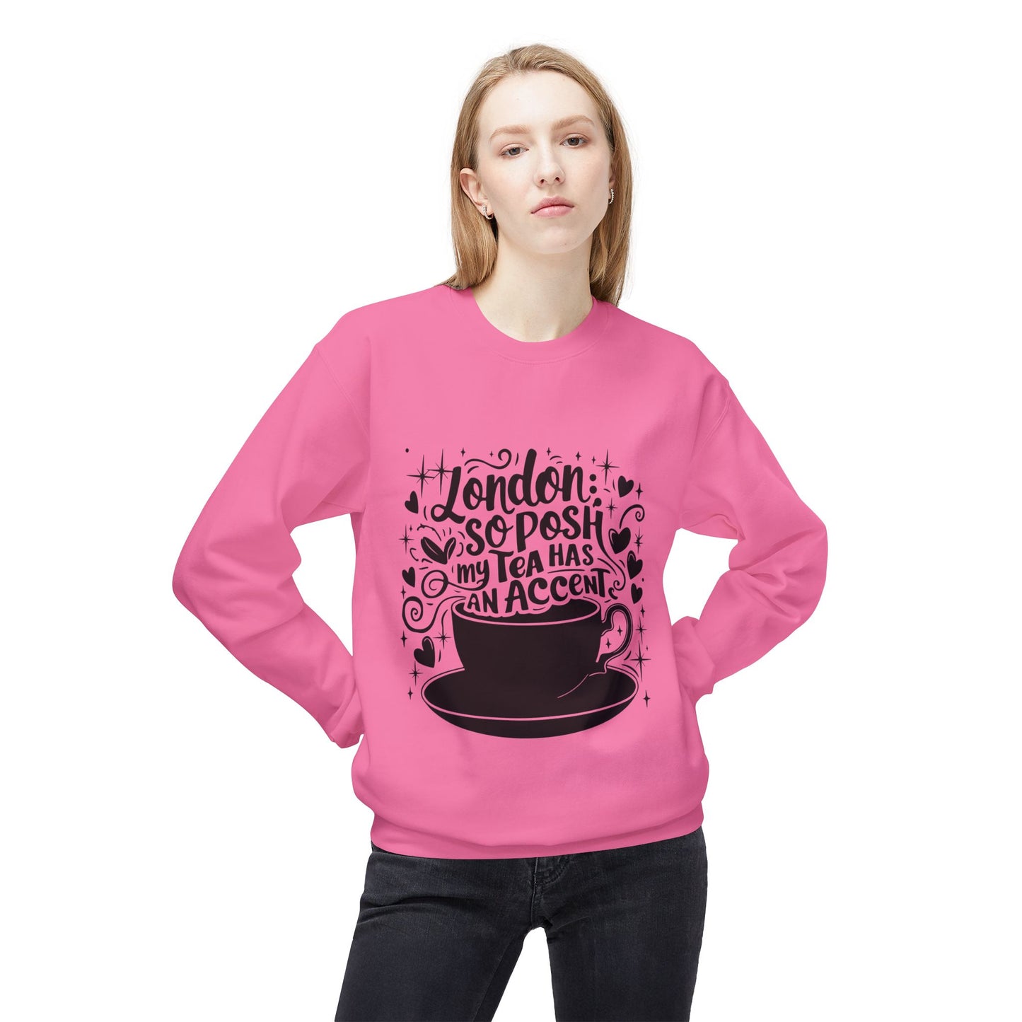 Unisex Midweight Softstyle Fleece Crewneck Sweatshirt - London's Nostalgic Tea