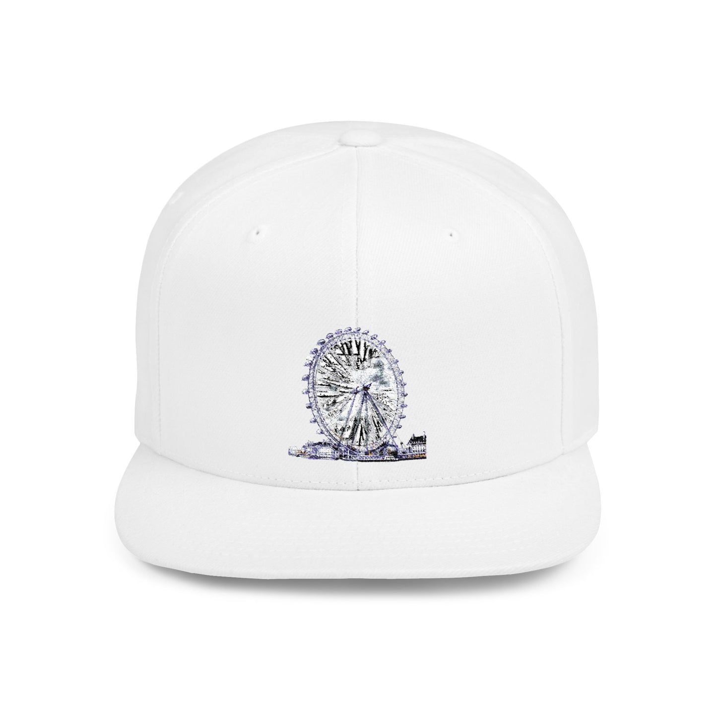 London Eye Watercolor Flat Bill Snapback