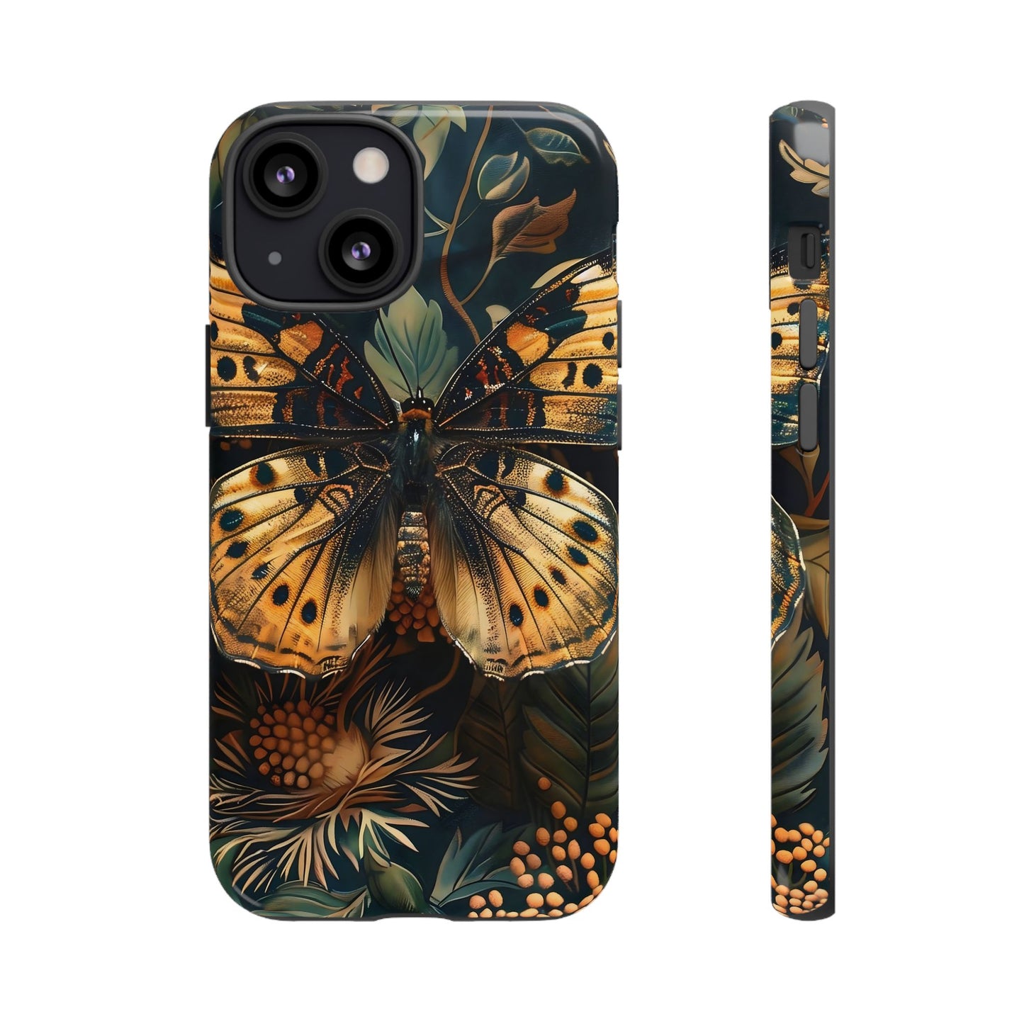 Butterfly Floral Phone Case, Tough Cases, Protective Cover, Unique Gift, Nature Lover, Art Print, Spring Decor